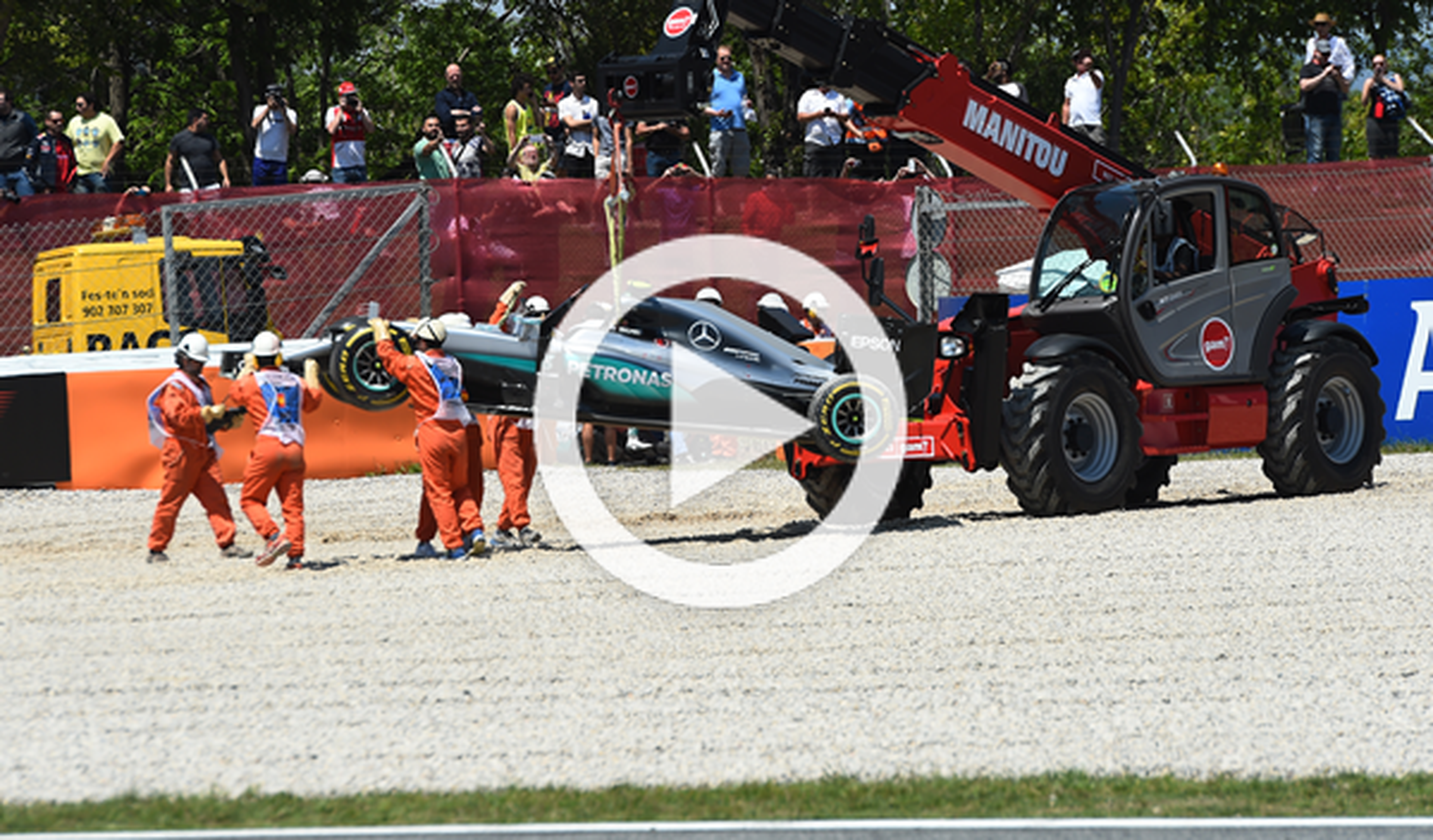 Vídeo: accidente de Rosberg y Hamilton en el GP España