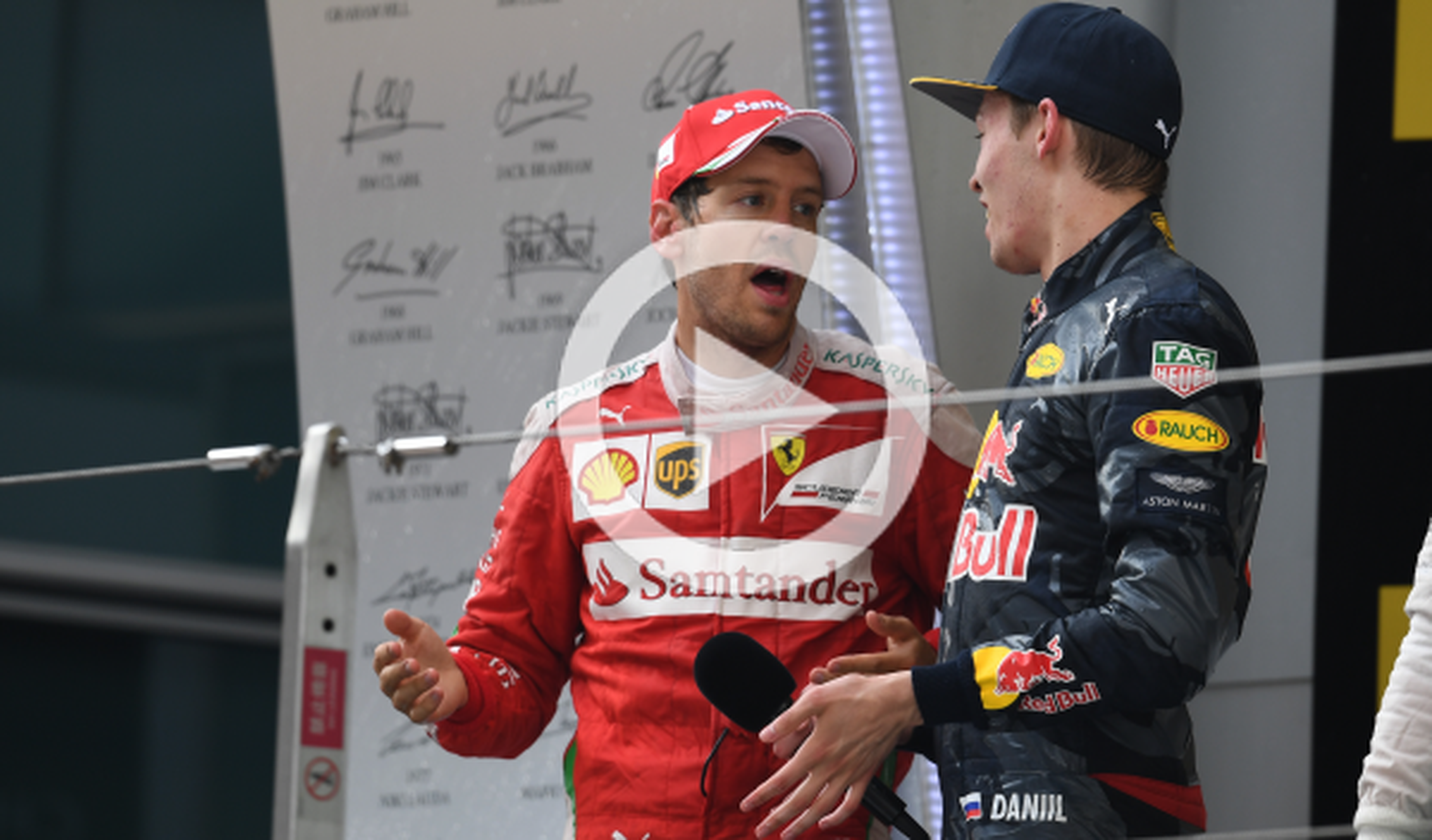 Vídeo: la bronca de Vettel a Kvyat y su incidente en China