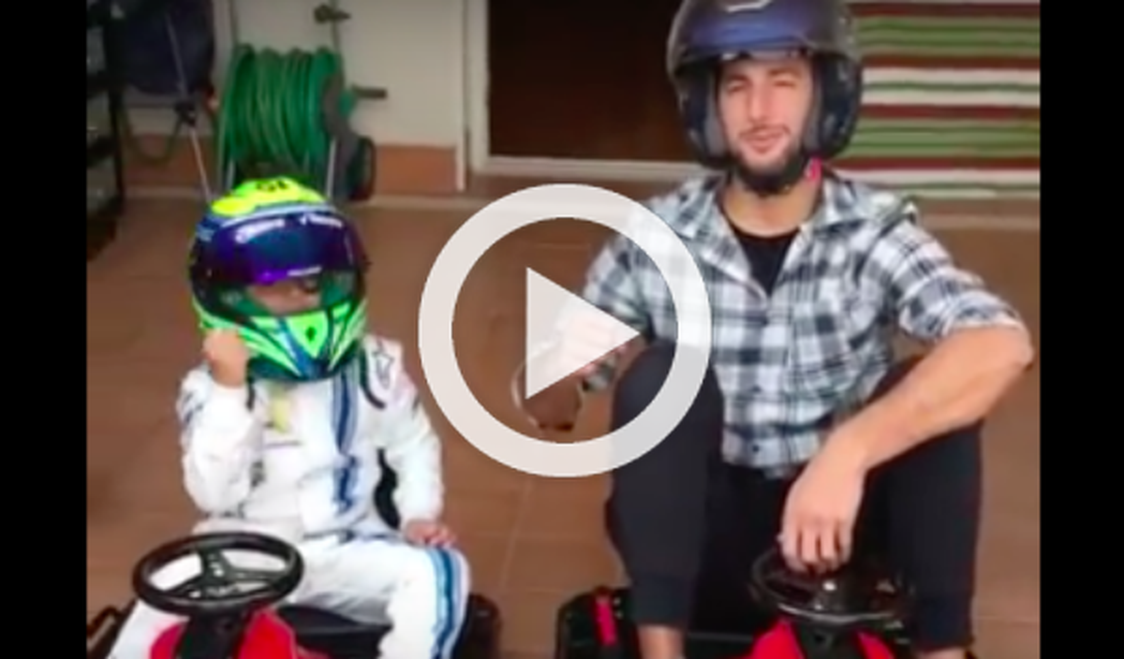 Vídeo: la carrera entre Ricciardo y el hijo de Massa