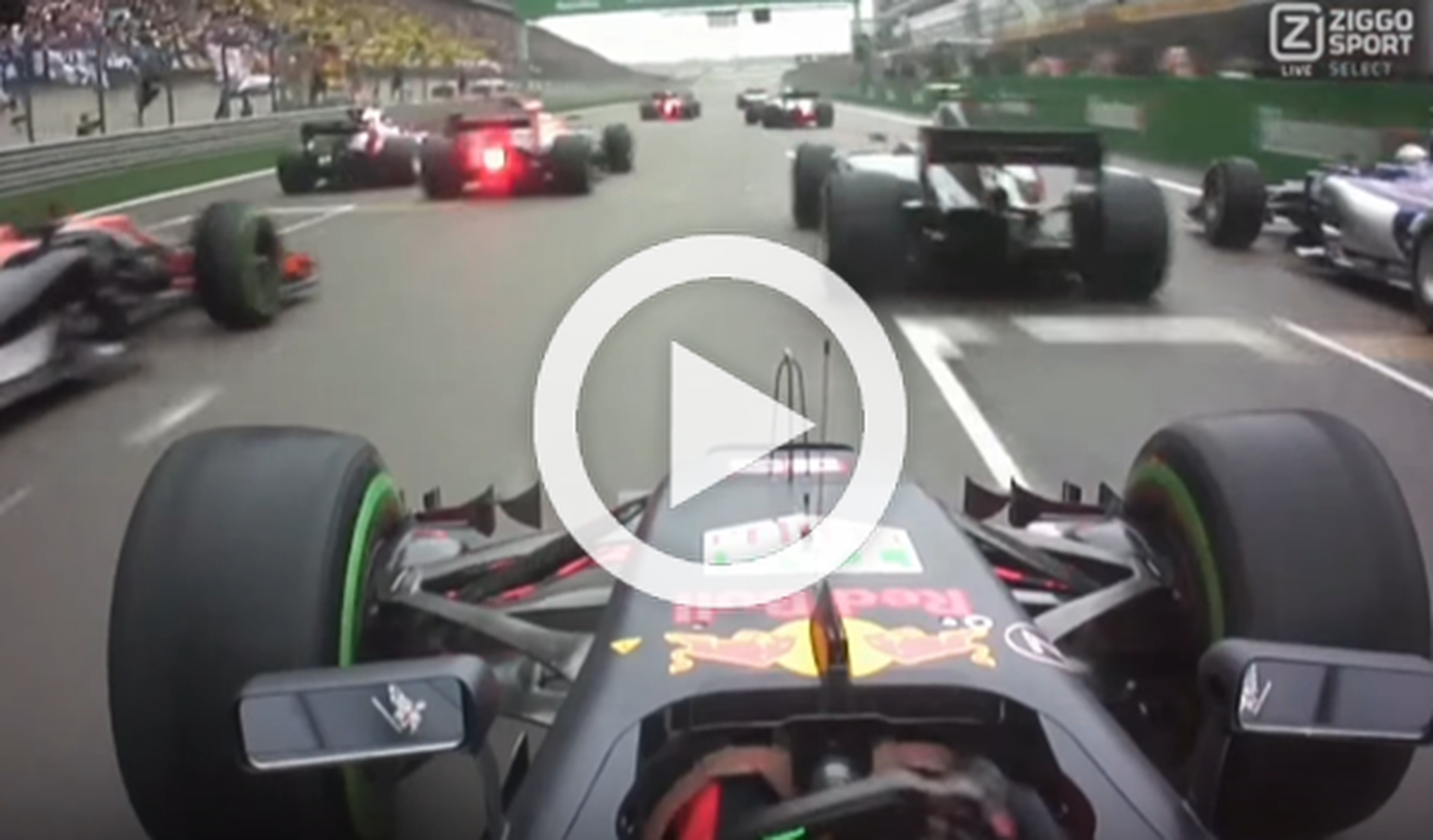 Vídeo: la espectacular salida de Max Verstappen en China