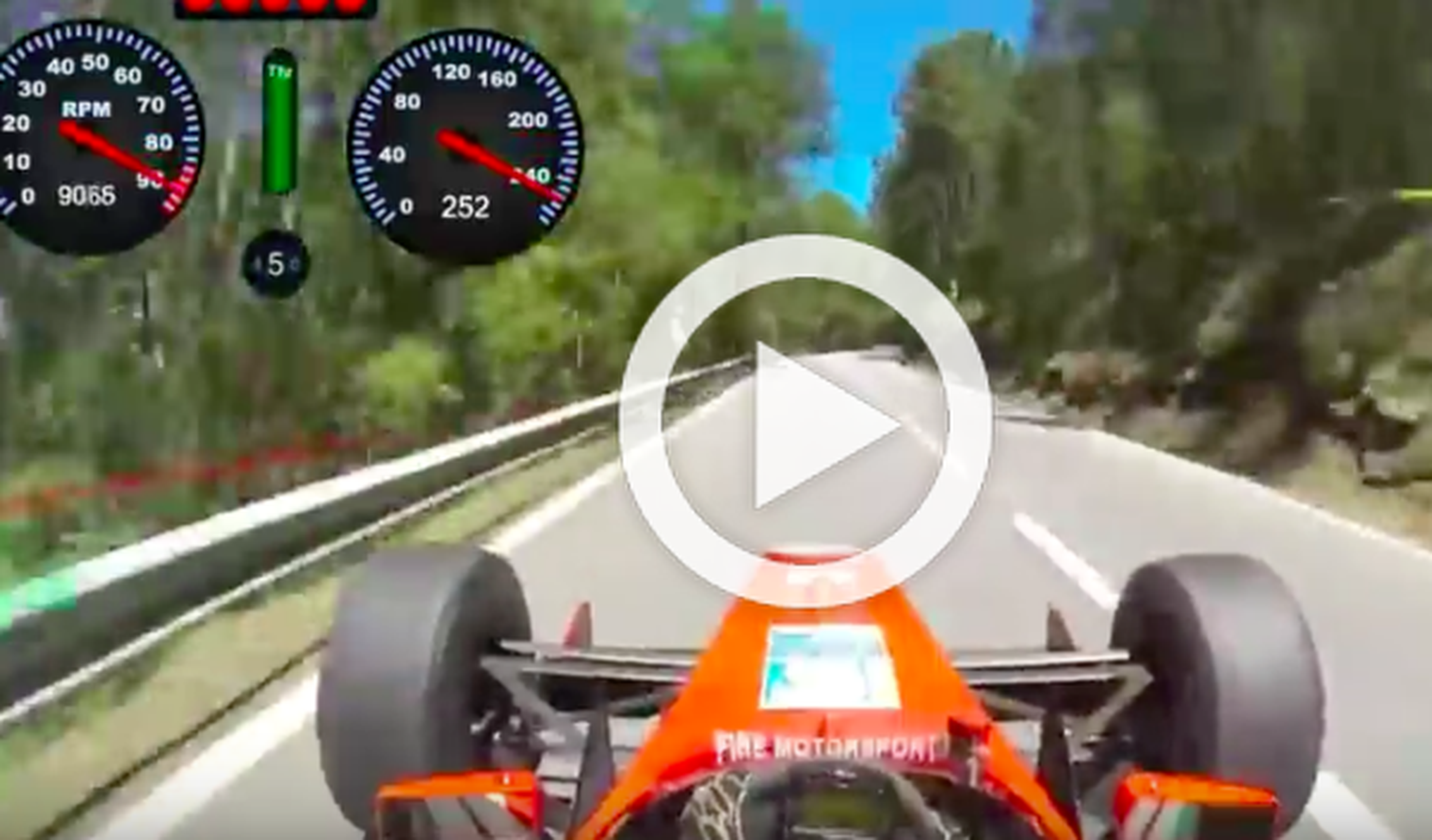 Vídeo: ¡a más de 260 km/h en la montaña con un monoplaza!