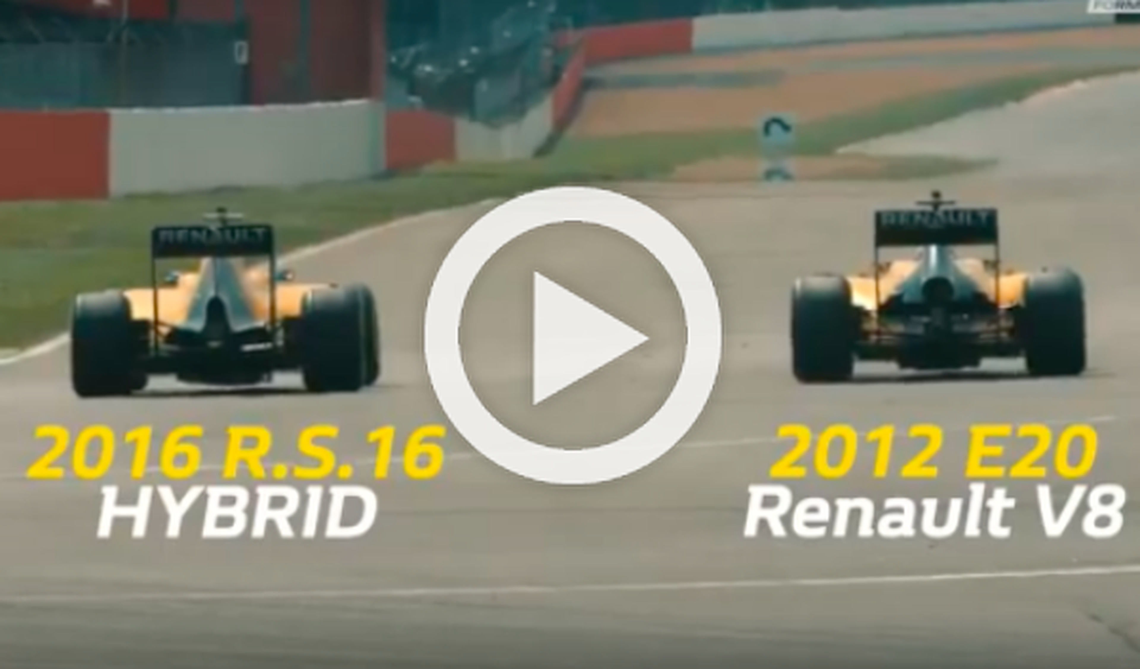 Vídeo: Renault F1 2016 vs Renault F1 2012, ¡espectacular!