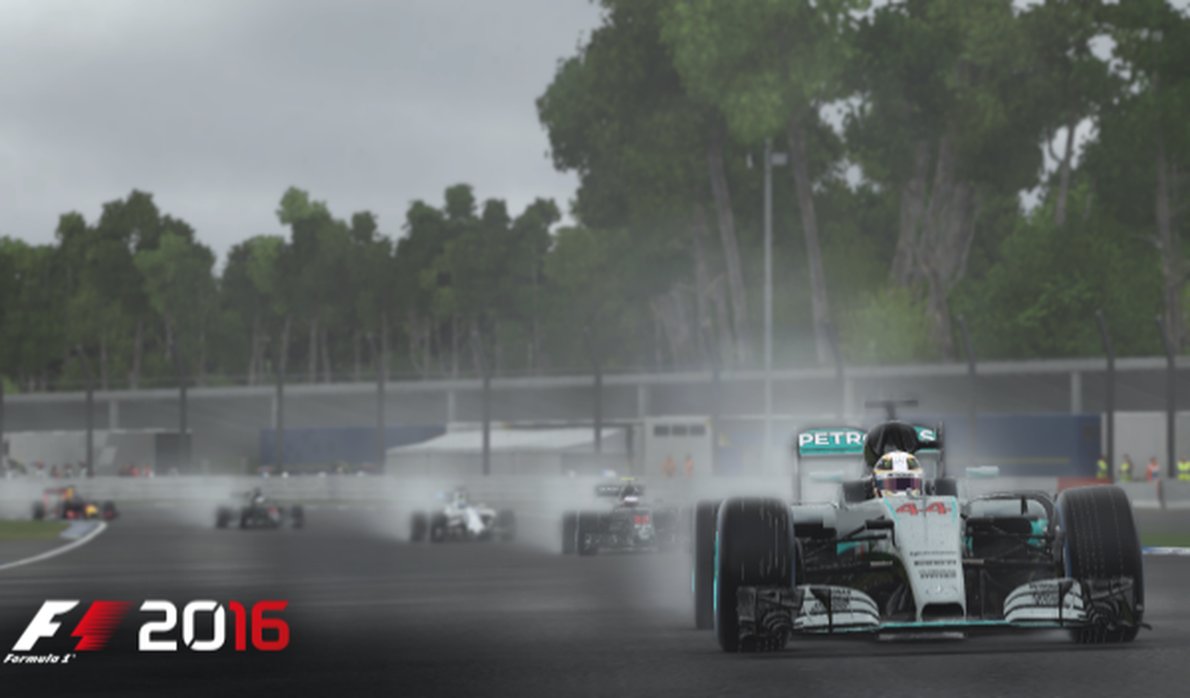 Videojuego F1 2016 con lluvia