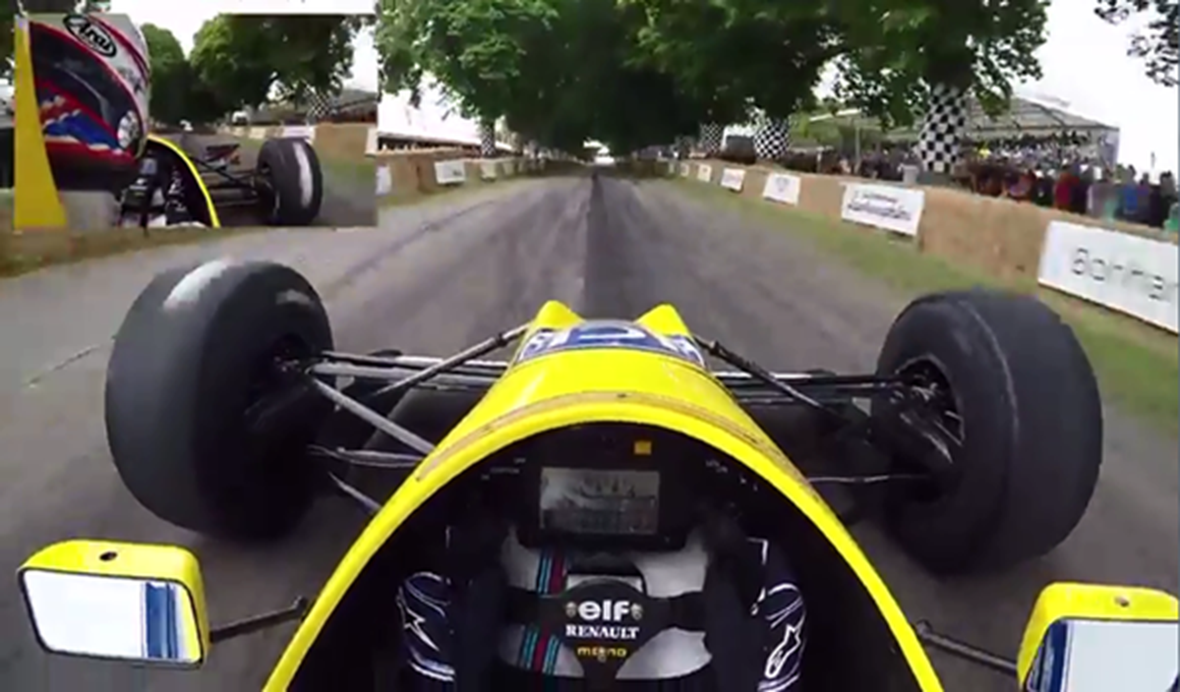 El Williams FW13B rueda en el circuito de Goodwood