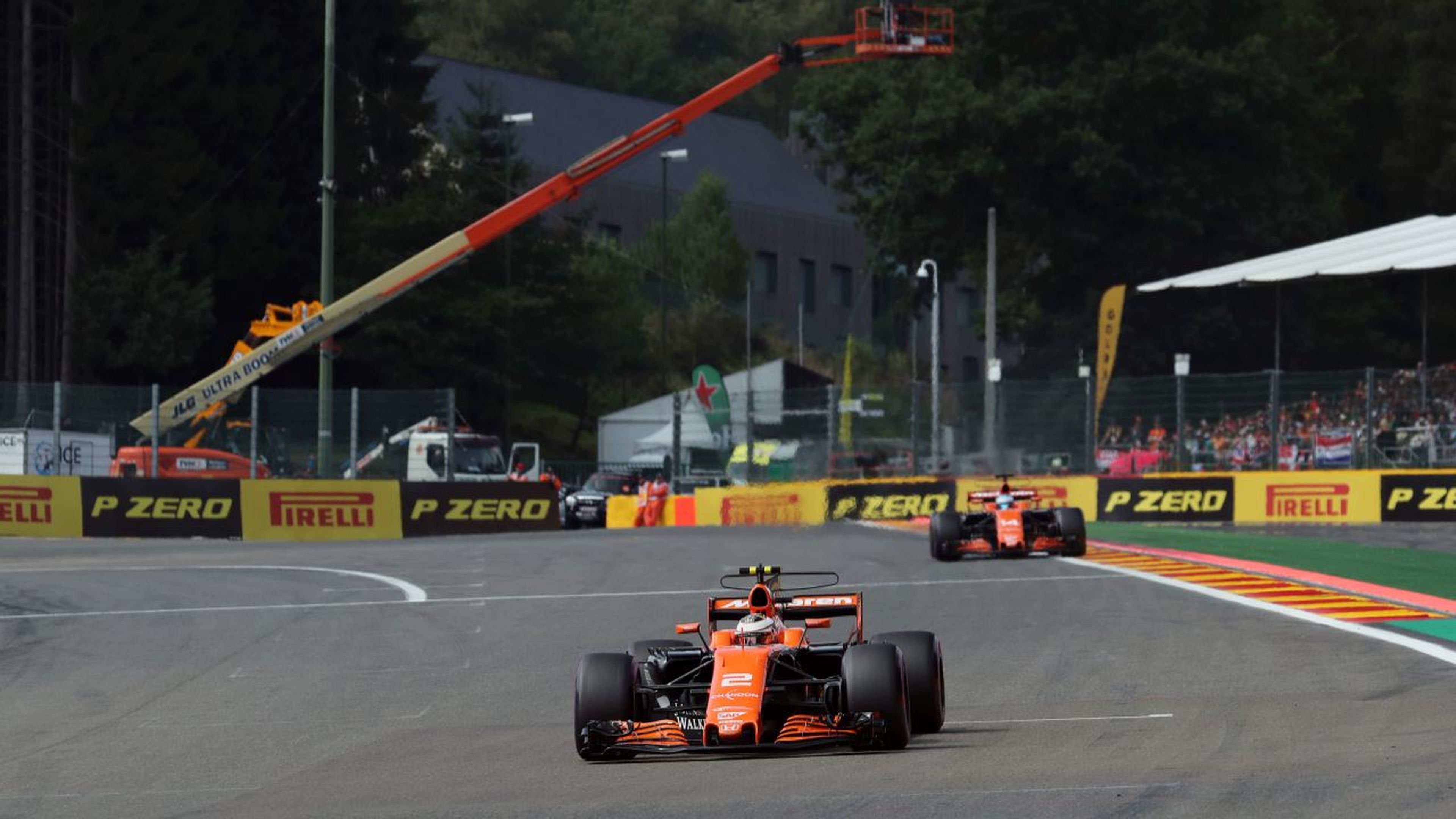 Fernando Alonso, durante el GP de Bélgica