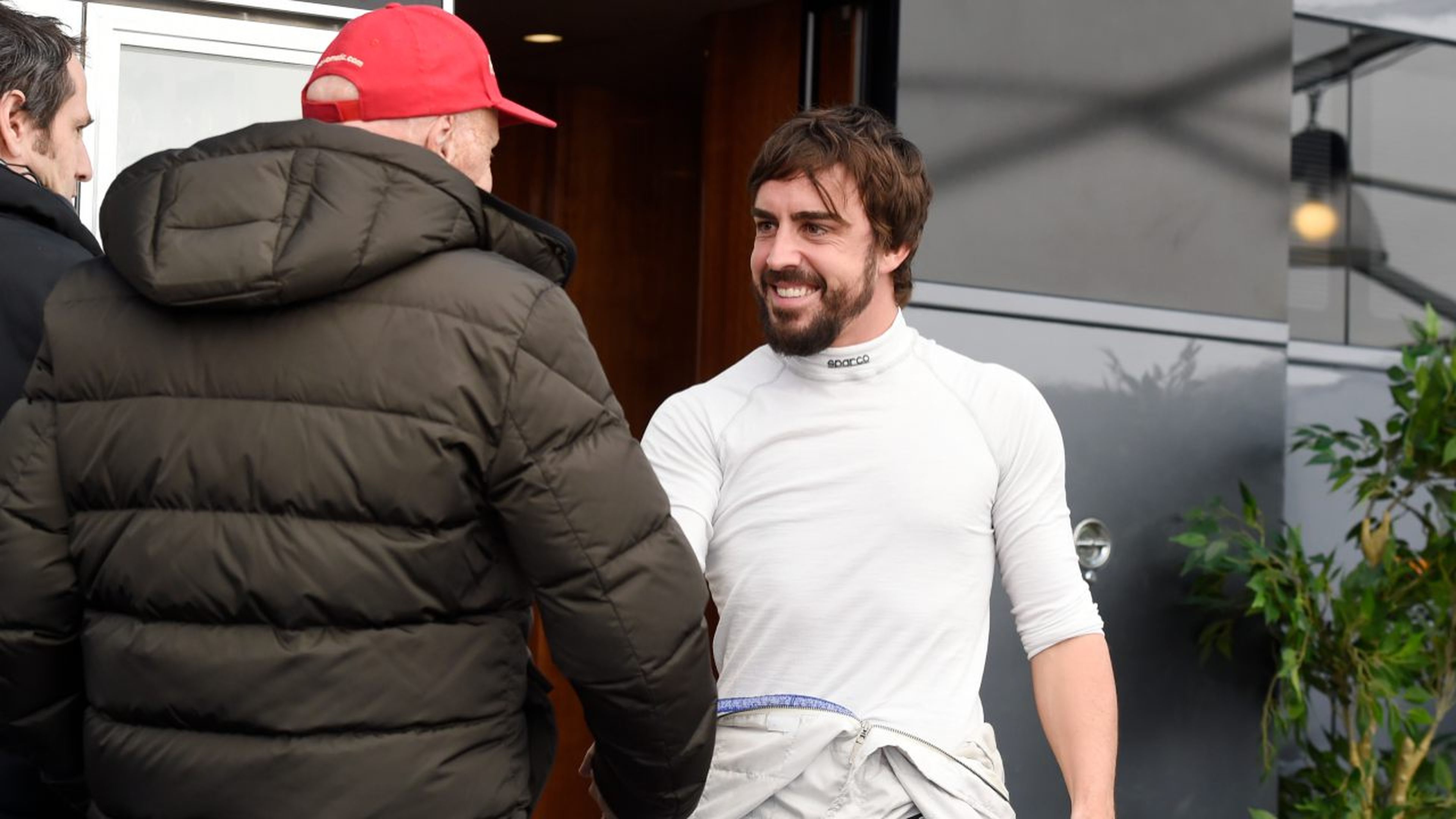 Fernando Alonso y Niki Lauda en Jerez