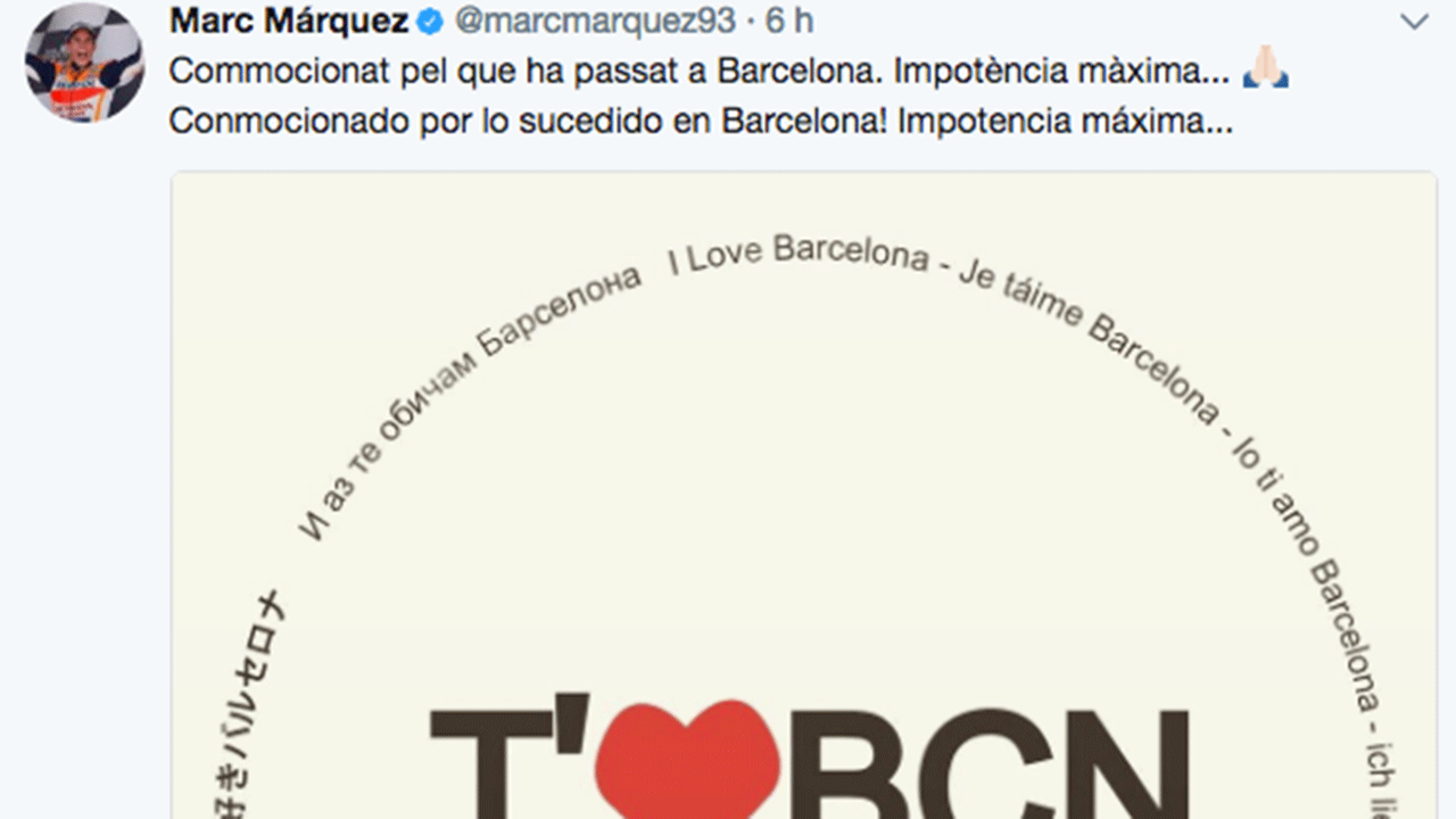 Reacciones pilotos motos tras atentado Barcelona