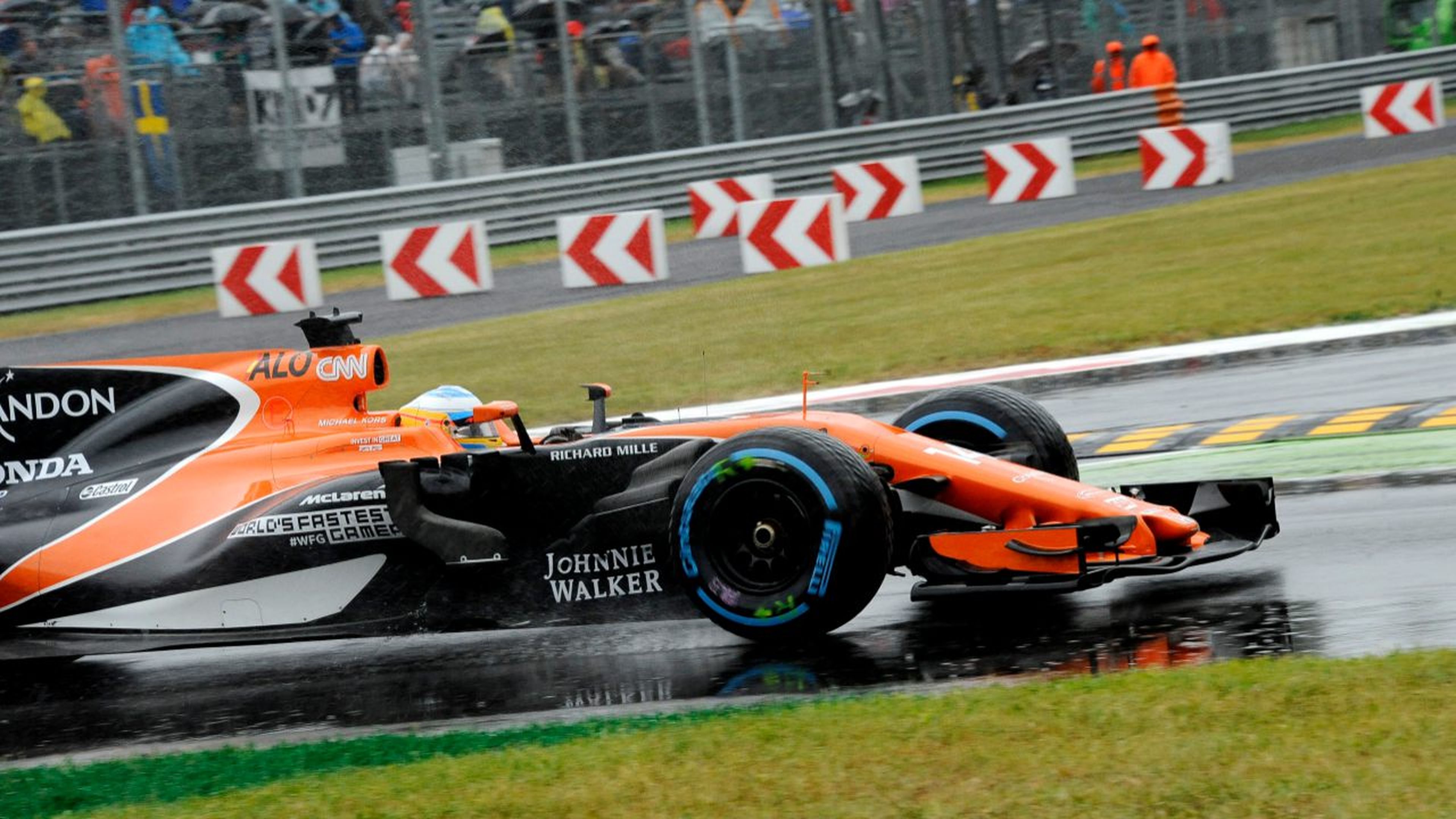 Fernando Alonso, durante la clasificación del GP italia