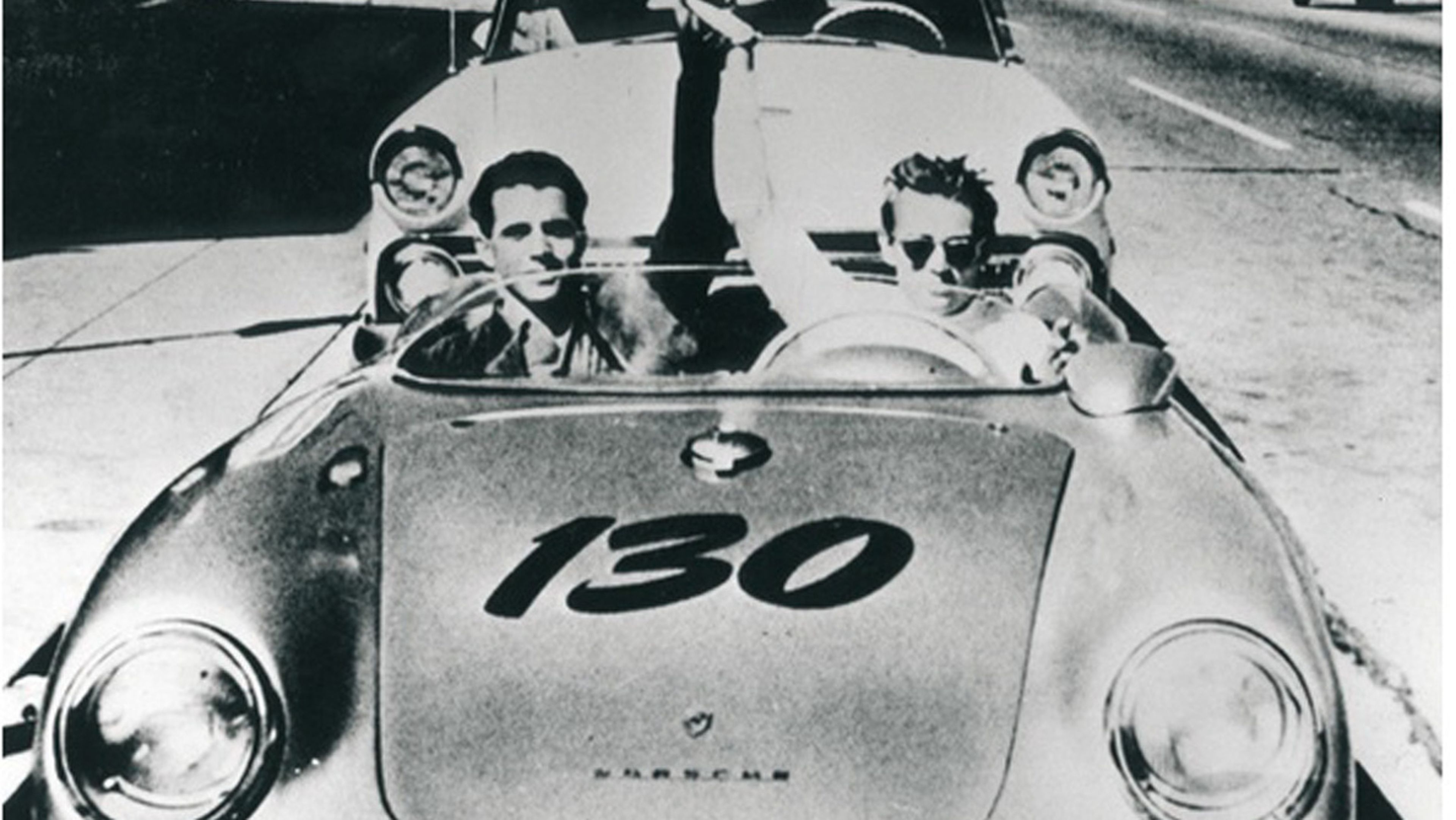 James Dean, su Porsche y el mecánico