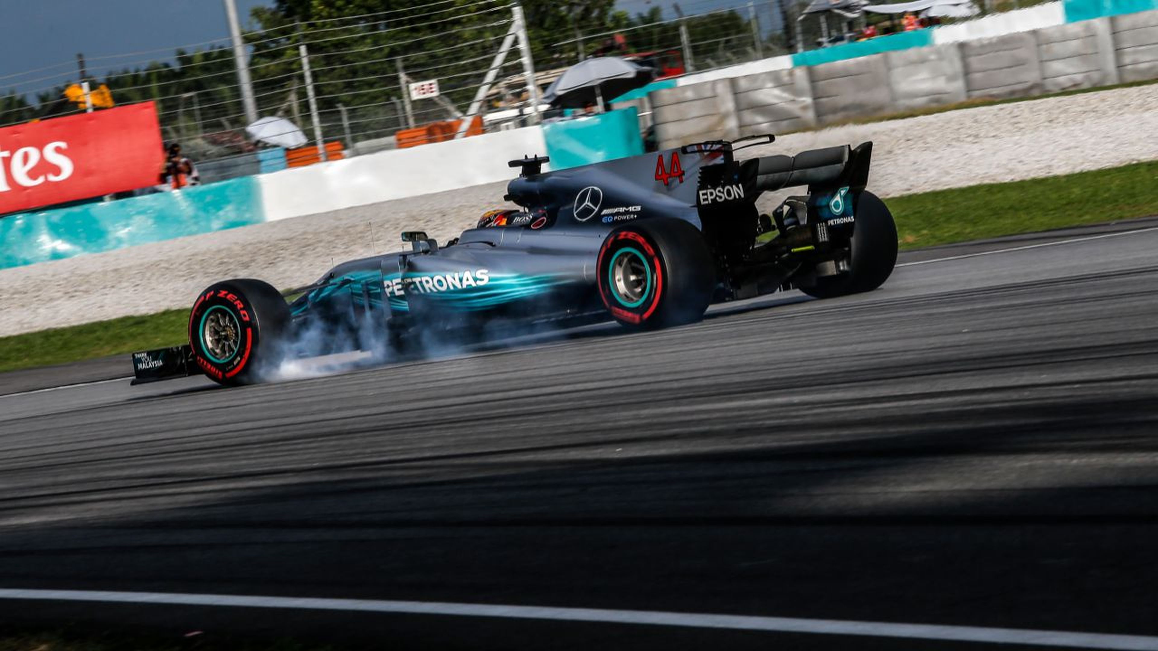 Lewis Hamilton en el GP de Malasia