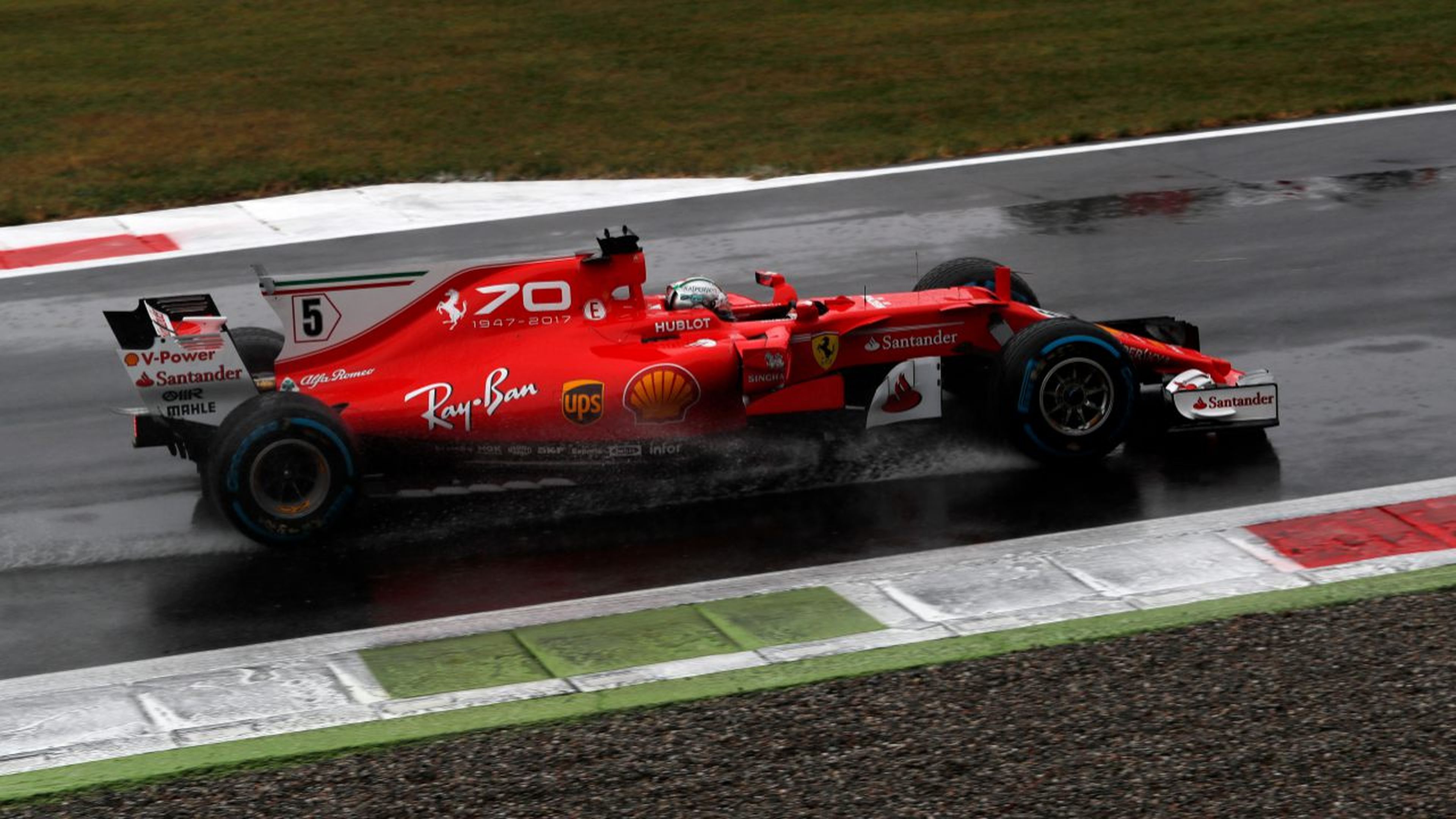 Sebastian Vettel, en el GP italia 2017