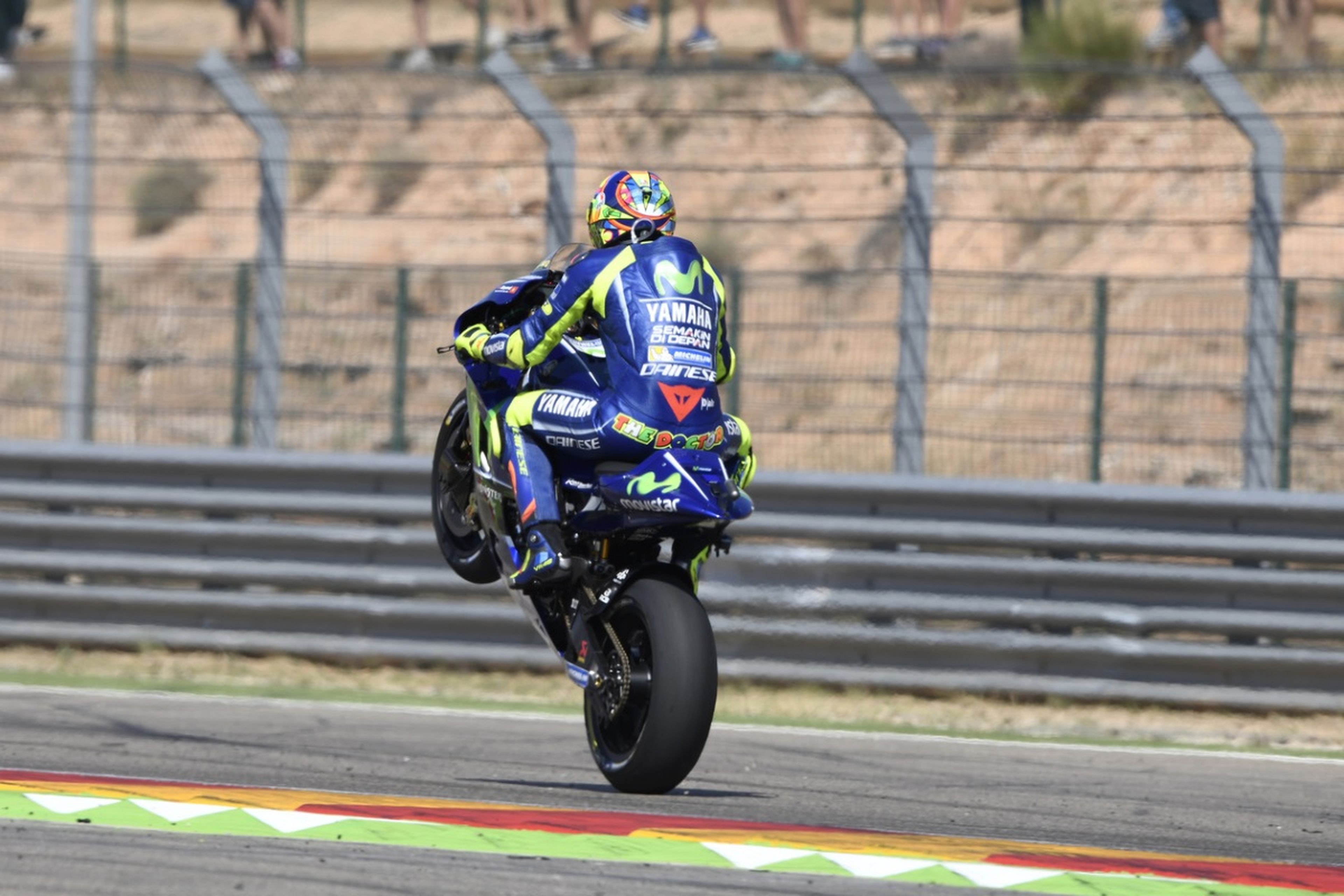 Valentino Rossi completa un heroico fin de semana en Aragón