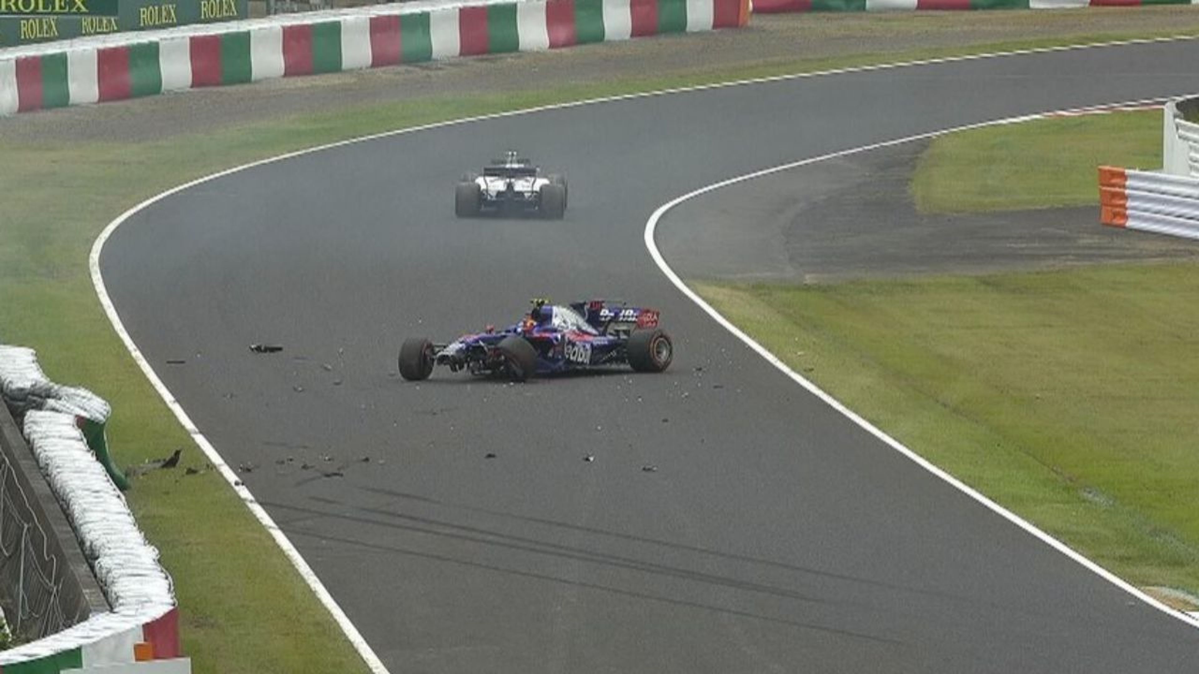 Accidente de Carlos Sainz en Japón
