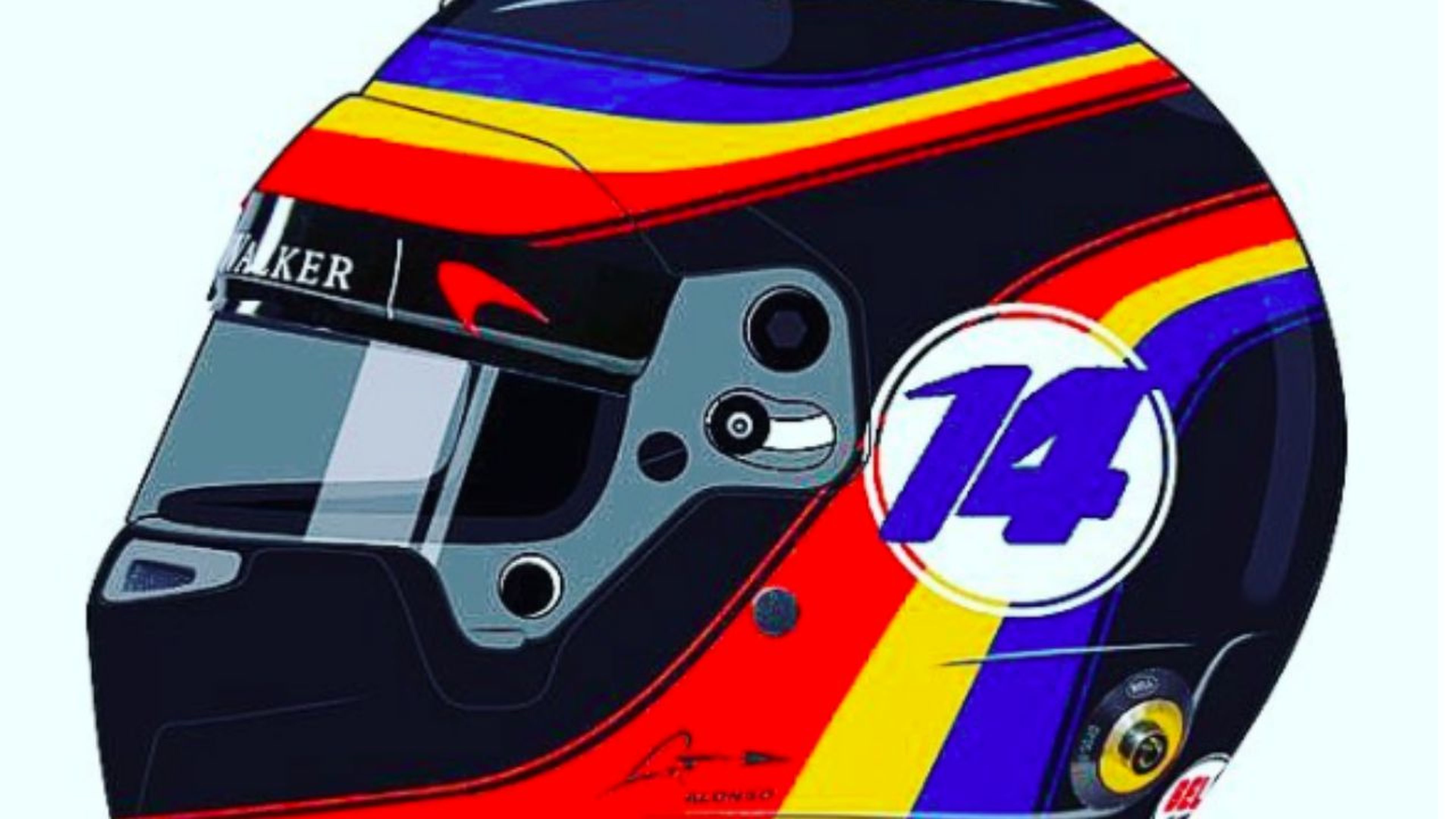 Casco de Alonso tributo Indy 500