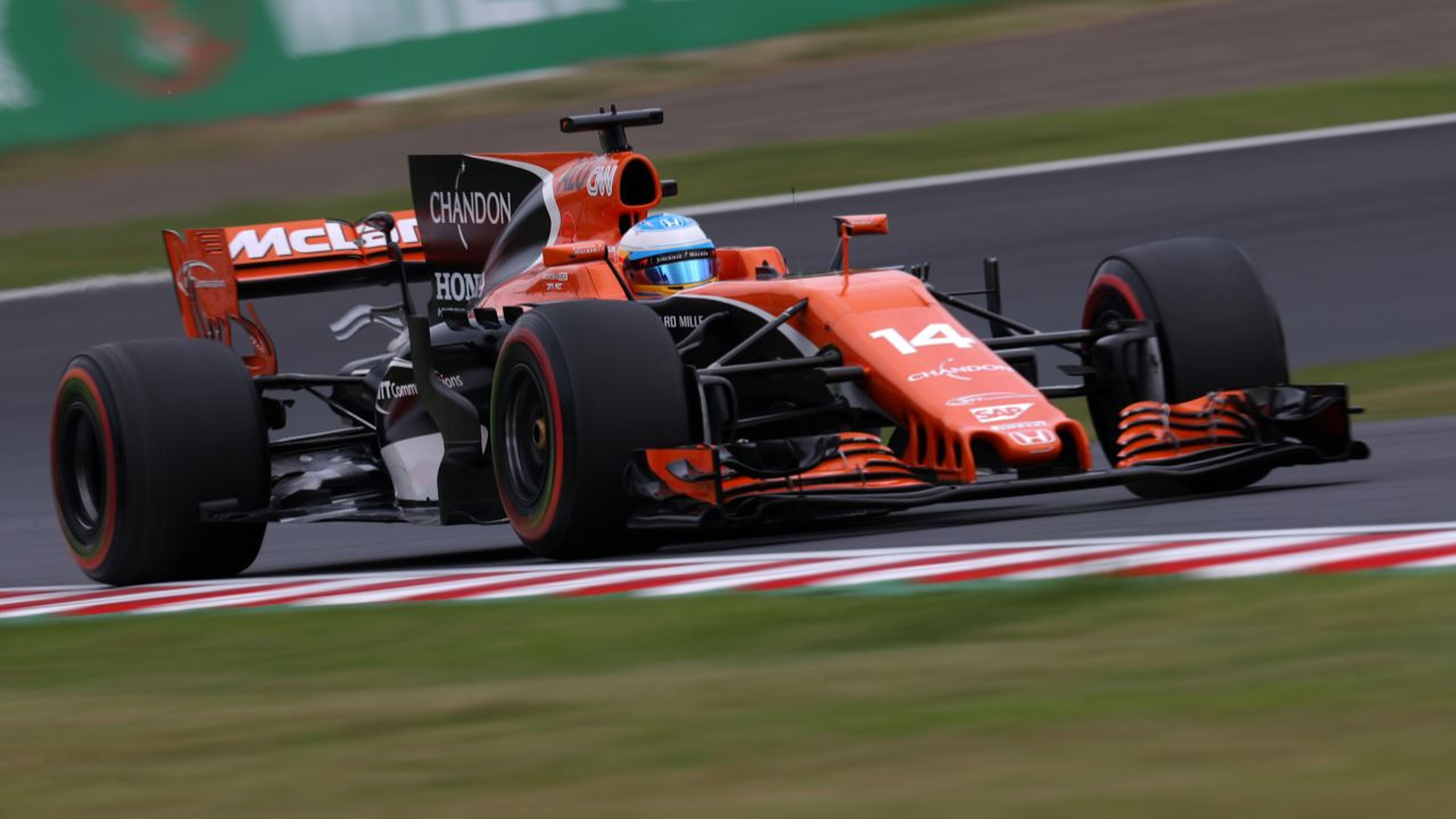Fernando Alonso, en los Libres 3 del GP Japón 2017