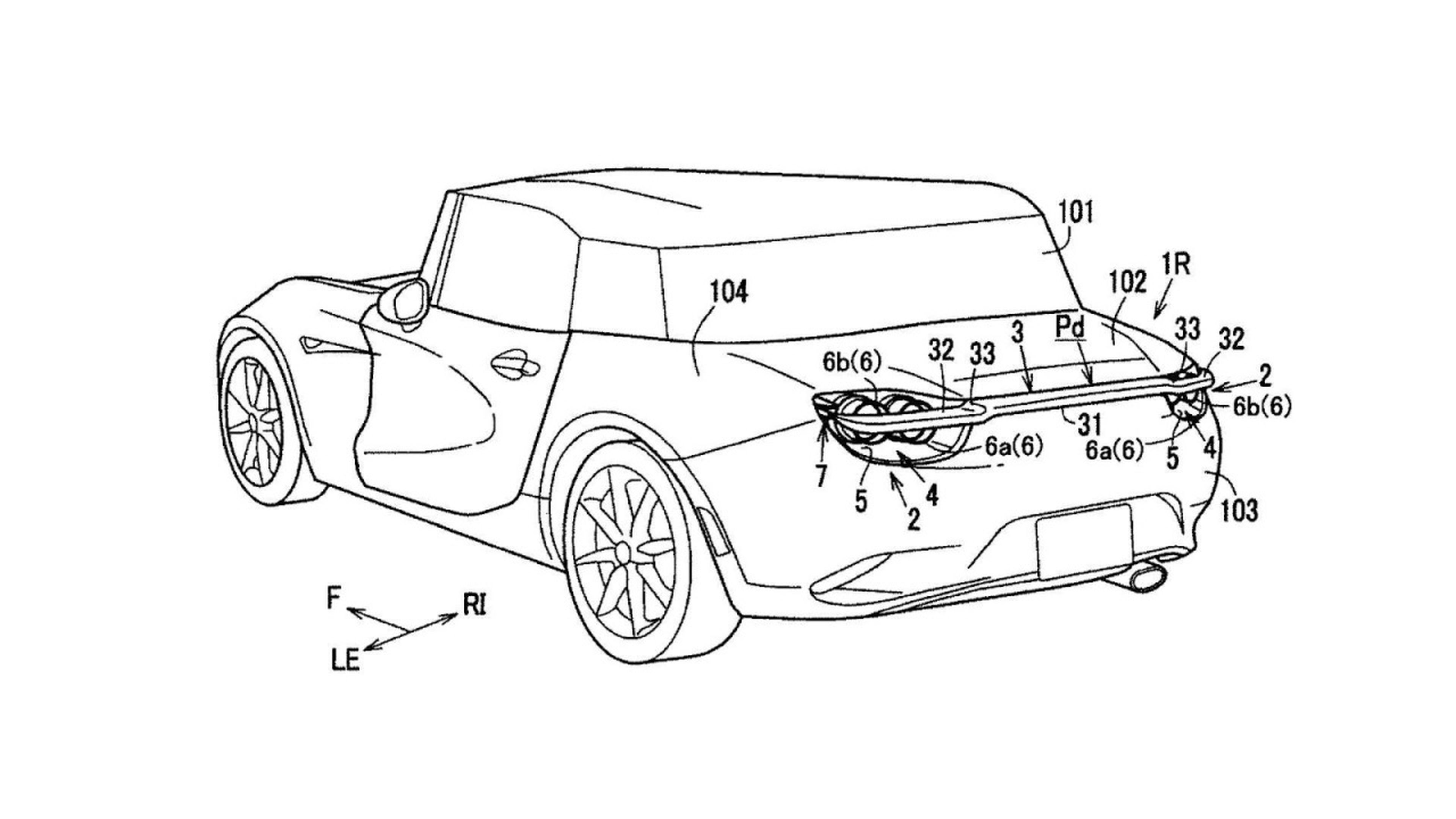 Patentes alerón integrado Mazda