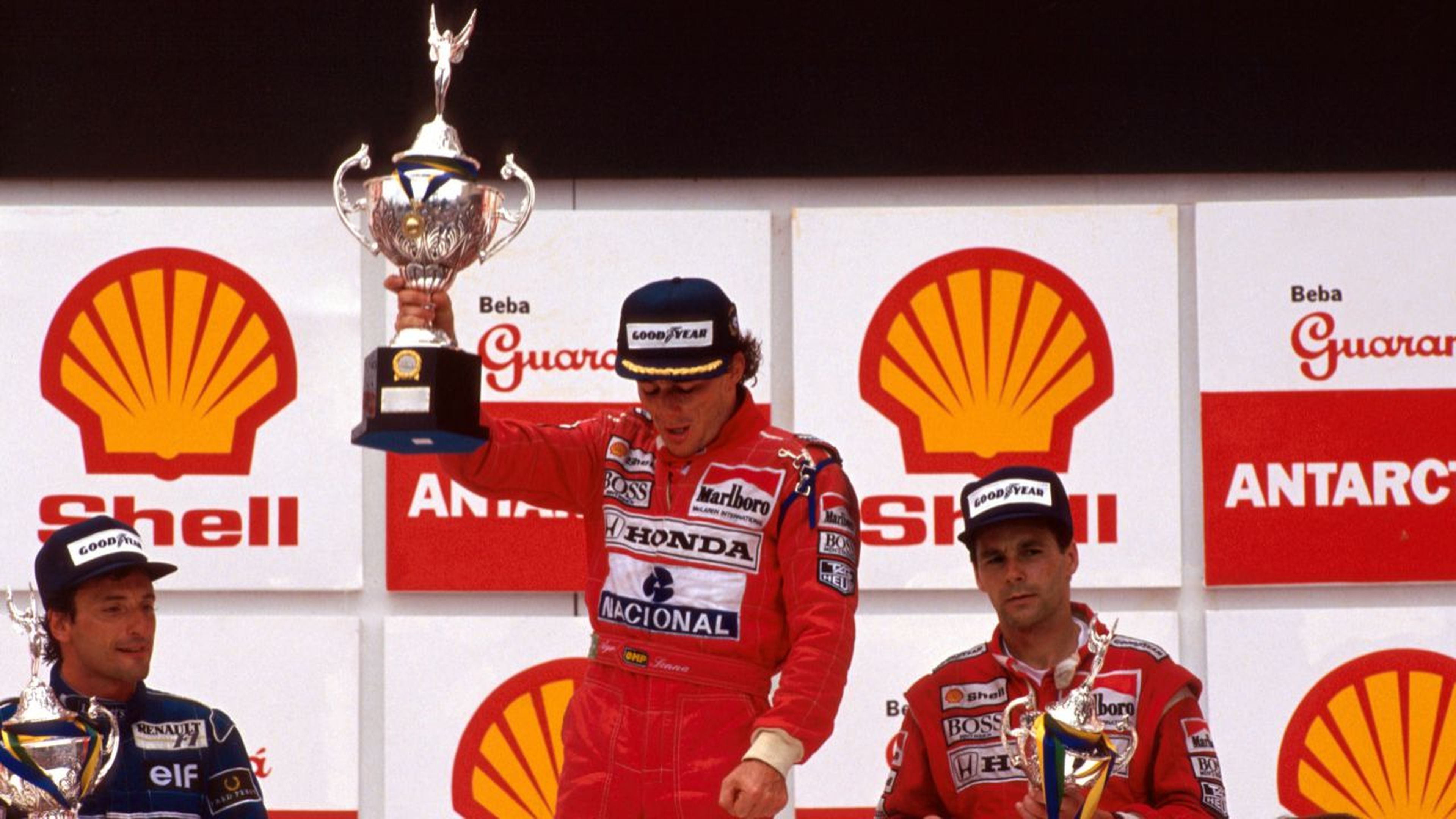 Ayrton Senna gana el GP Brasil 1991