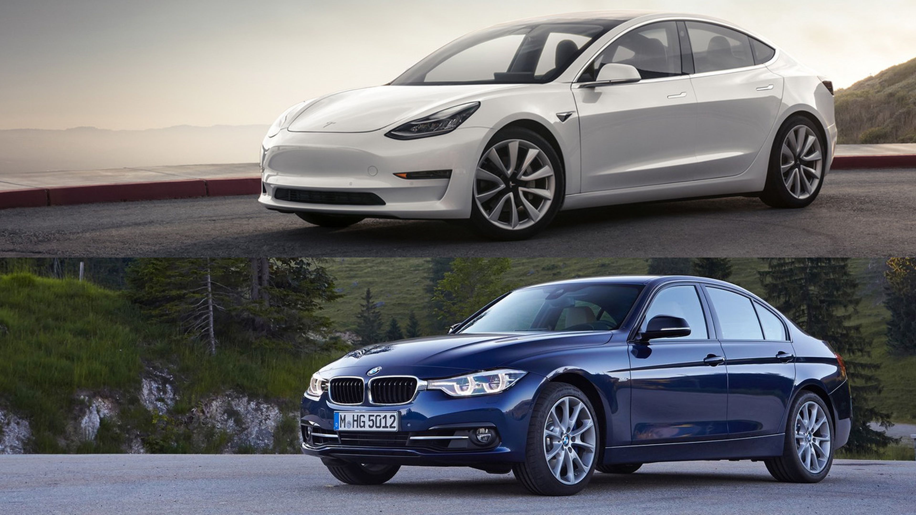 Tesla Model 3 contra BMW Serie 3