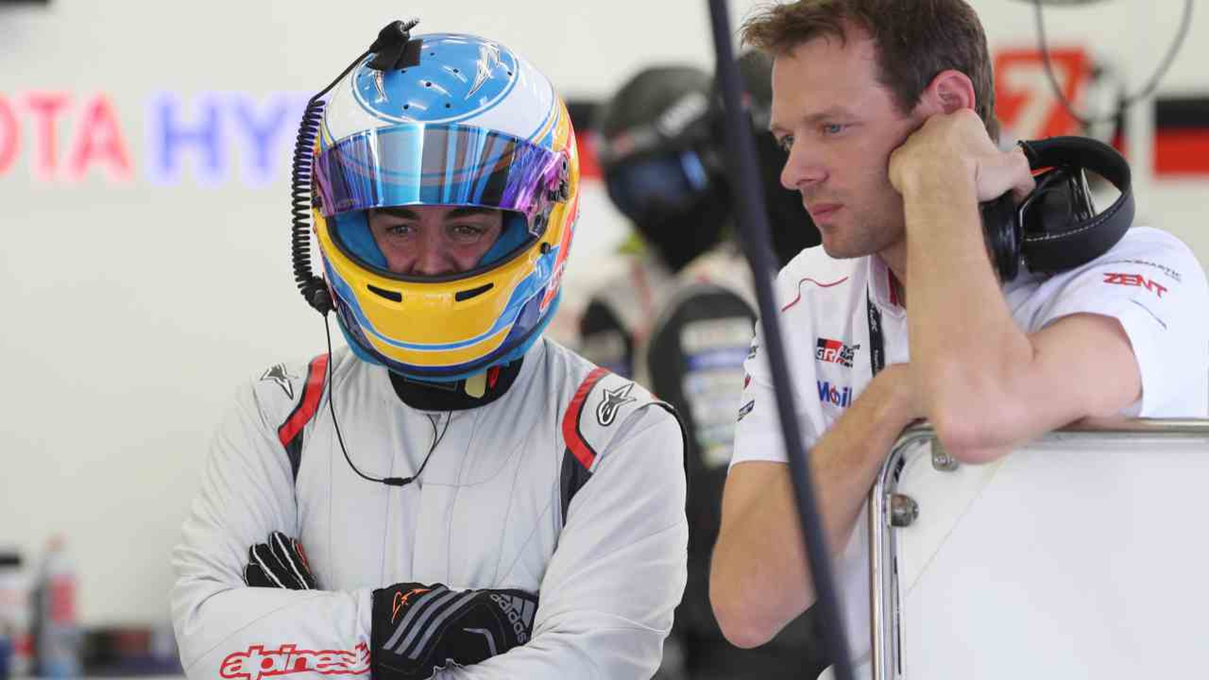 Fernando Alonso en su test con Toyota de Le Mans