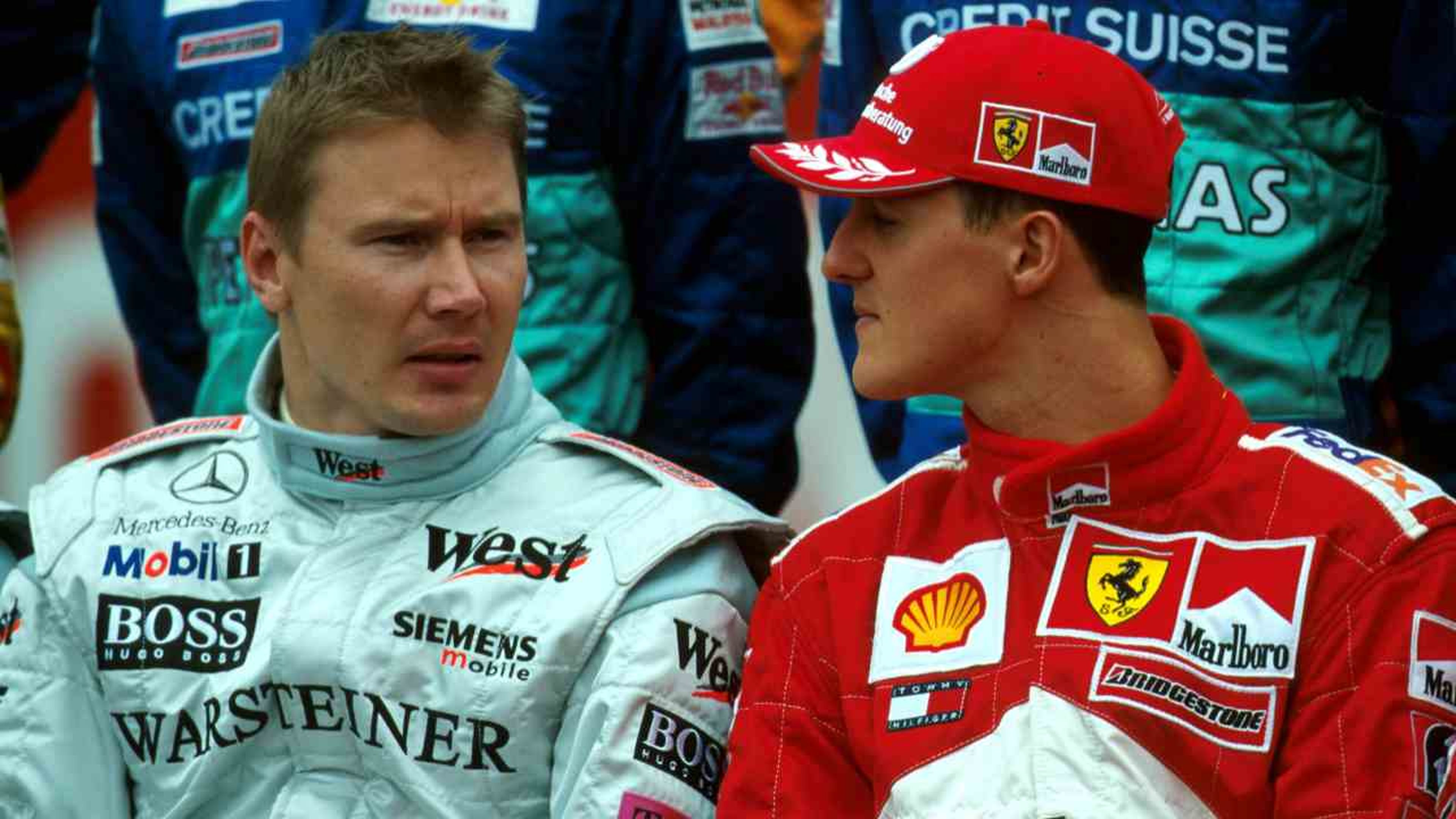 Mika Häkkinen y Michael Schumacher