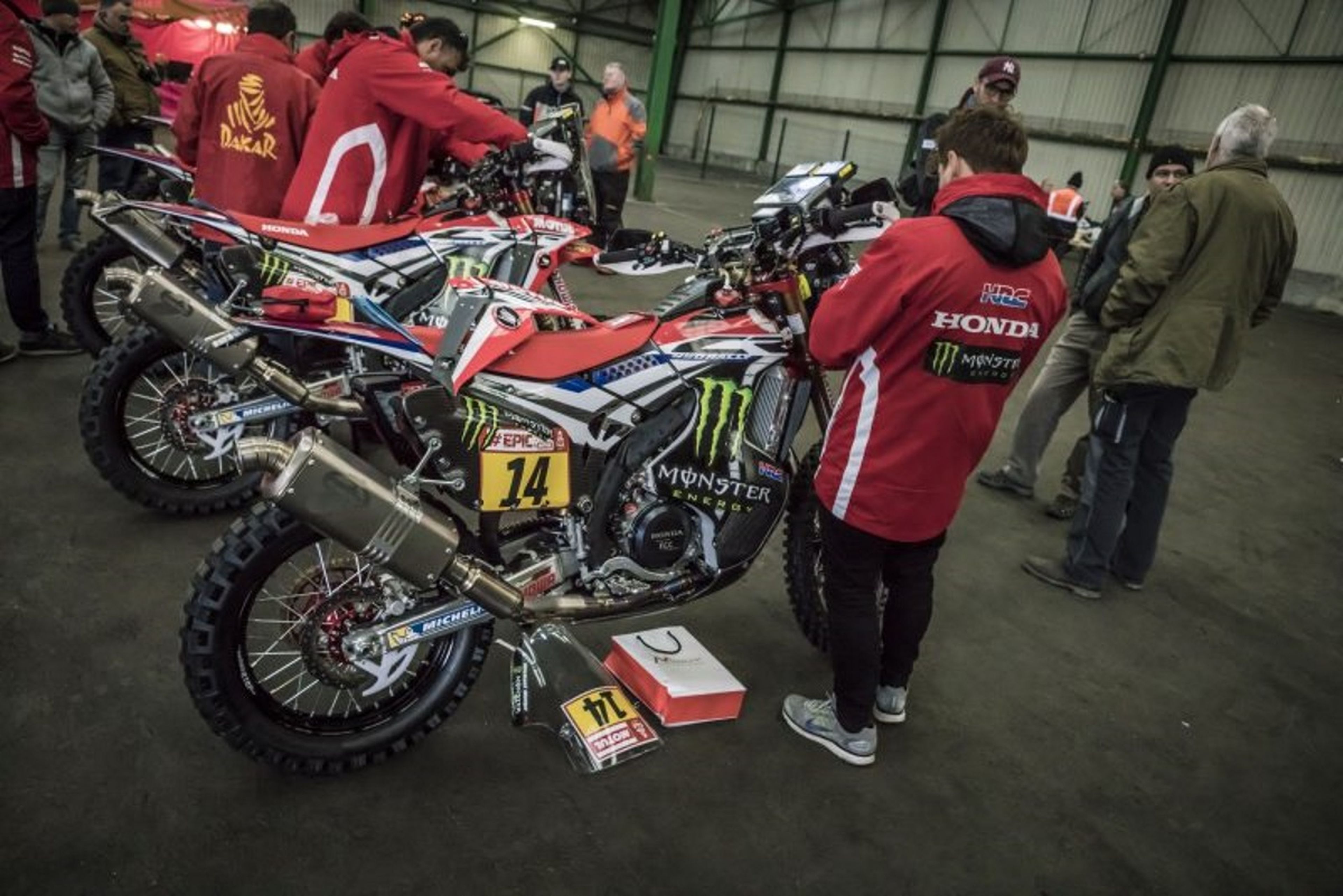 Una de las motos del equipo oficial Honda en el Rally Dakar 2018 ha sido robada