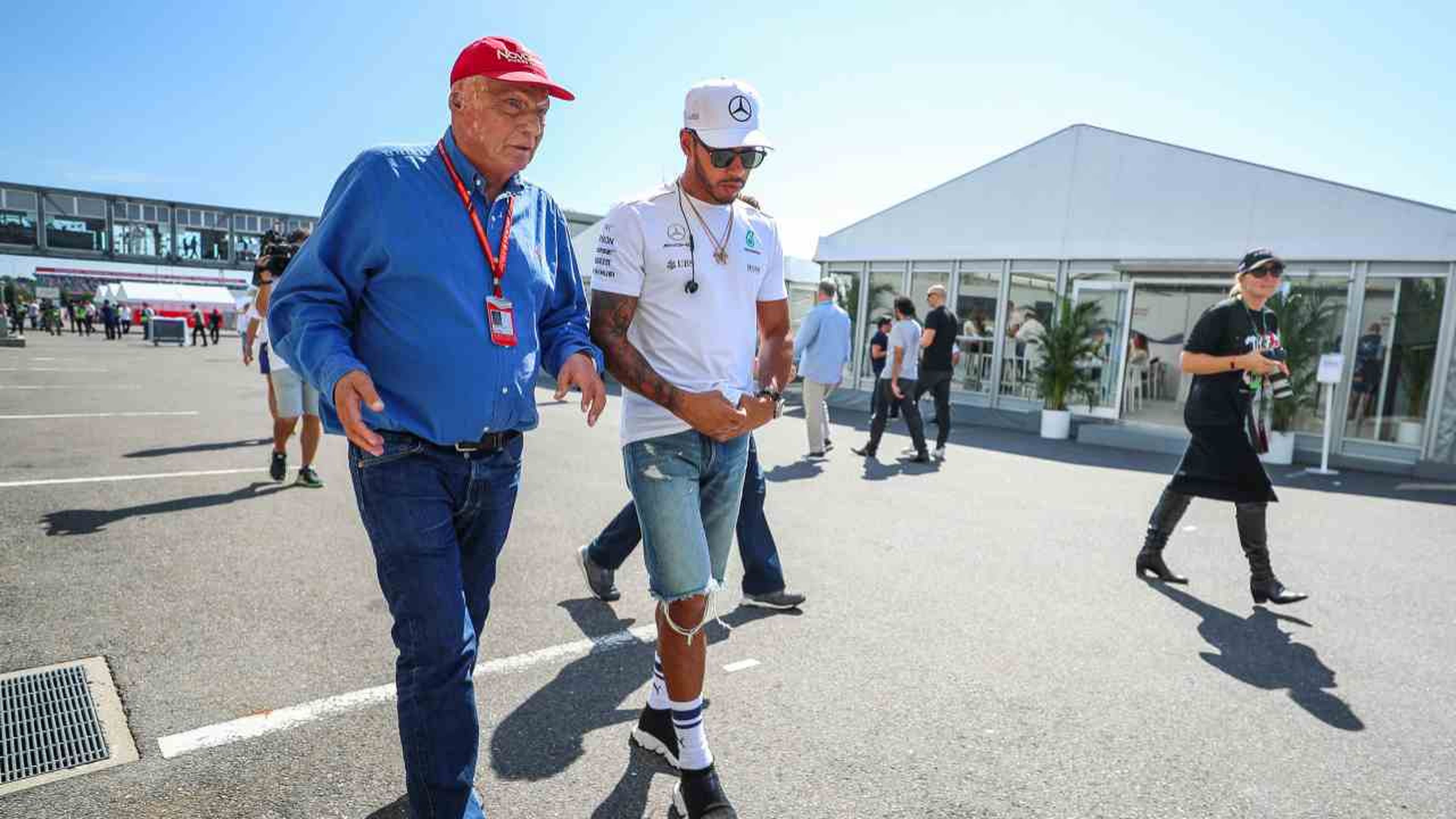 Niki Lauda y Lewis Hamilton