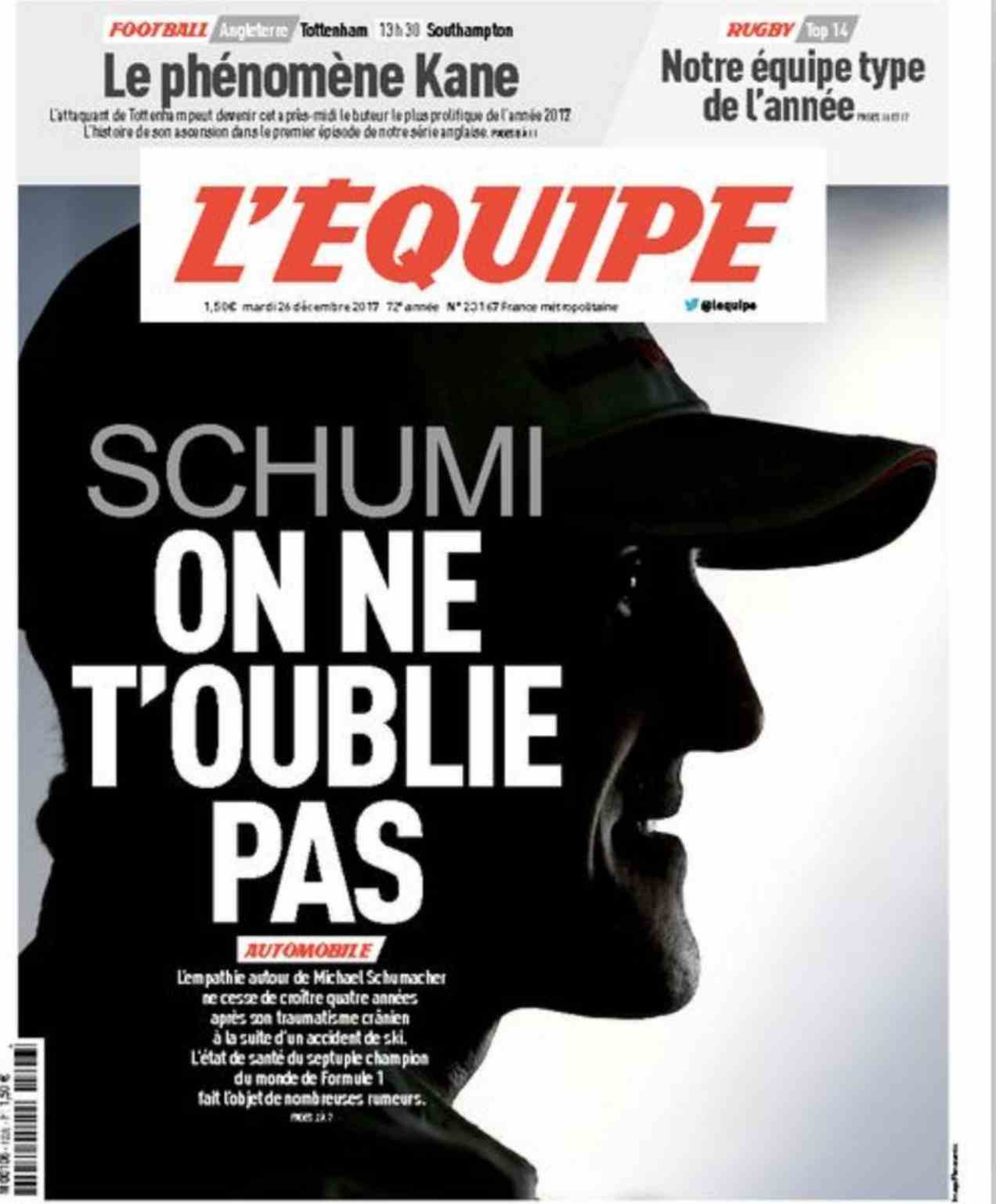 Schumacher, en la portada de Lequipe