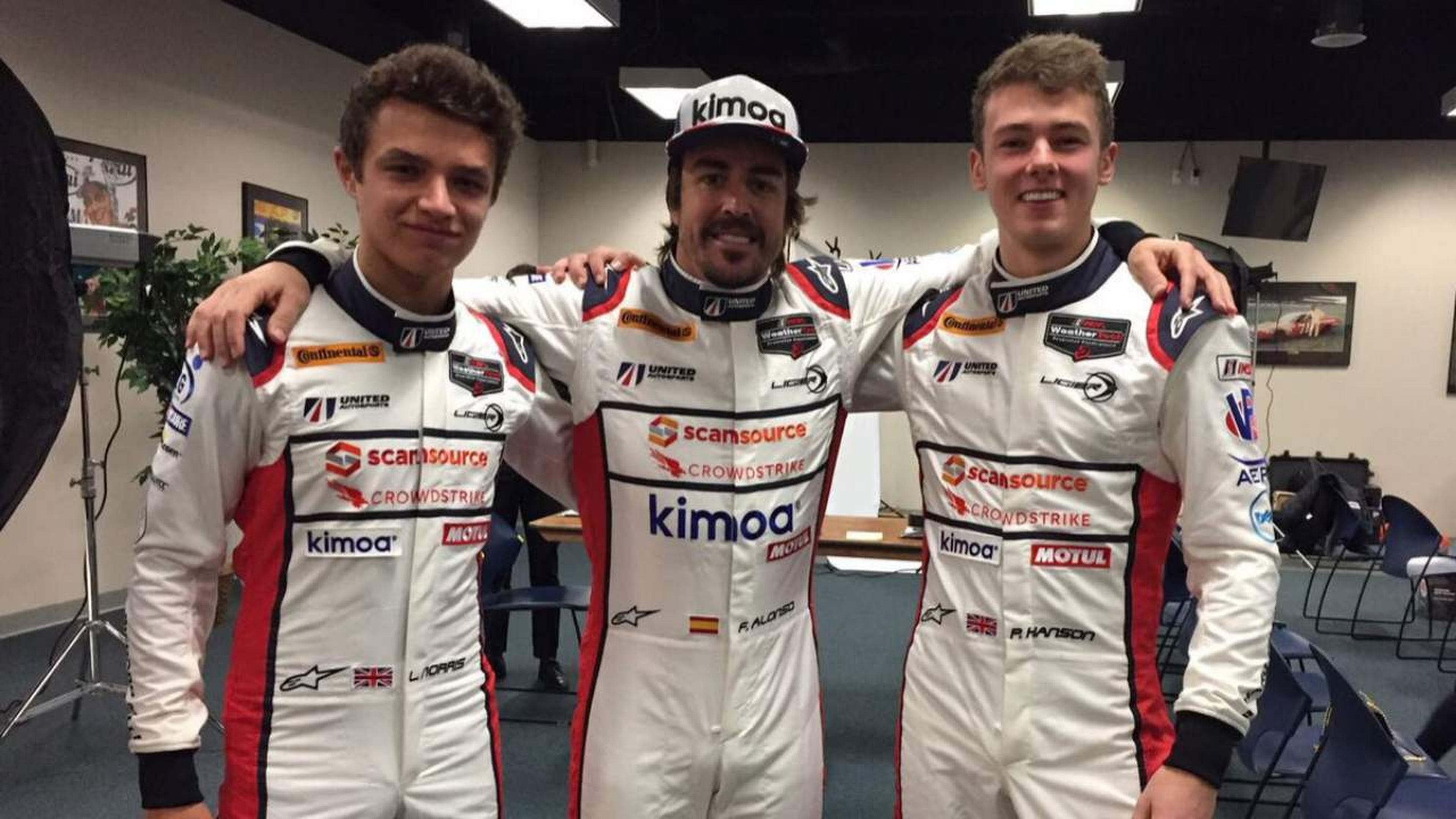 Alonso, Norris y Hanson