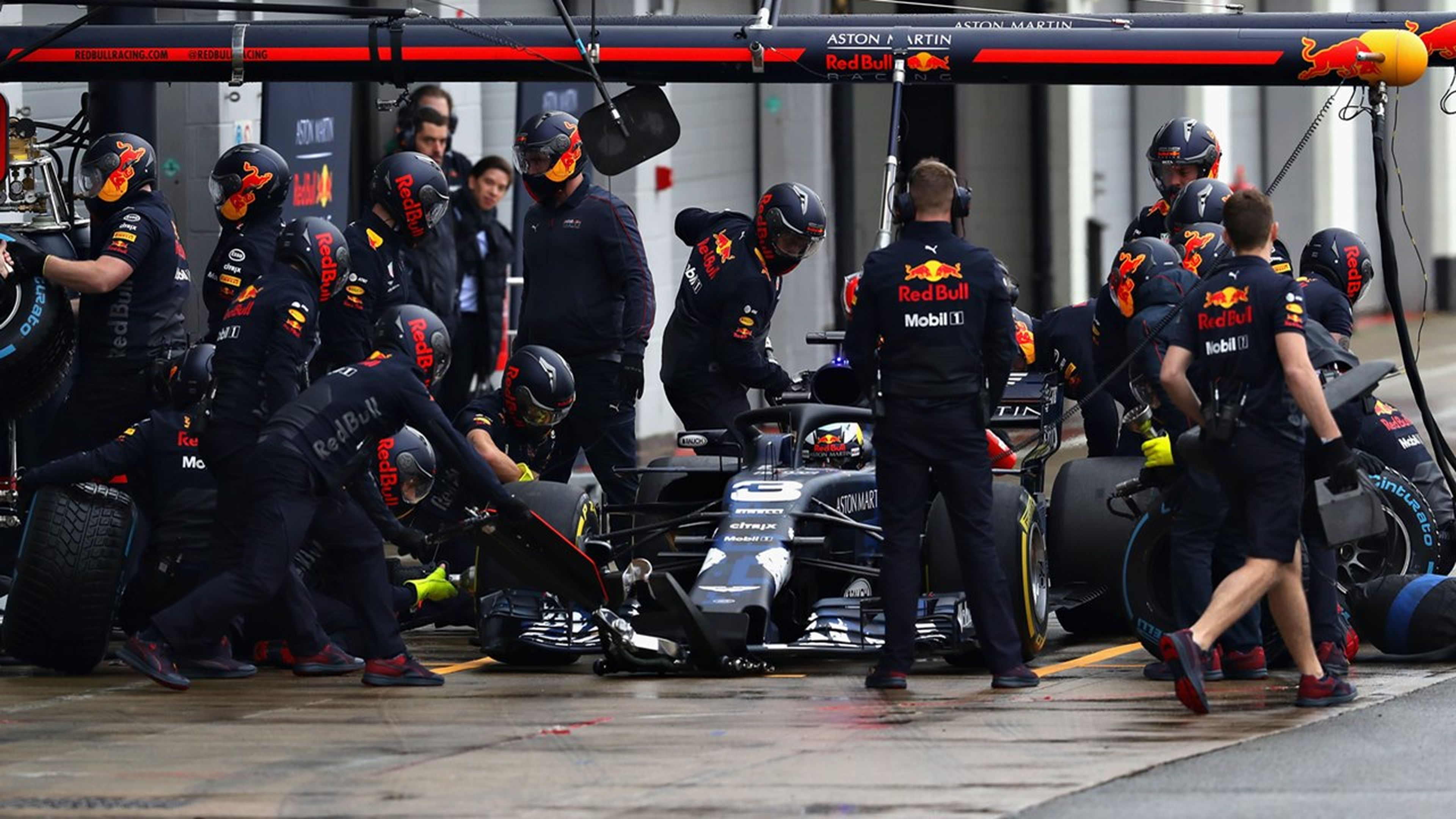Susto Red Bull test F1 2018
