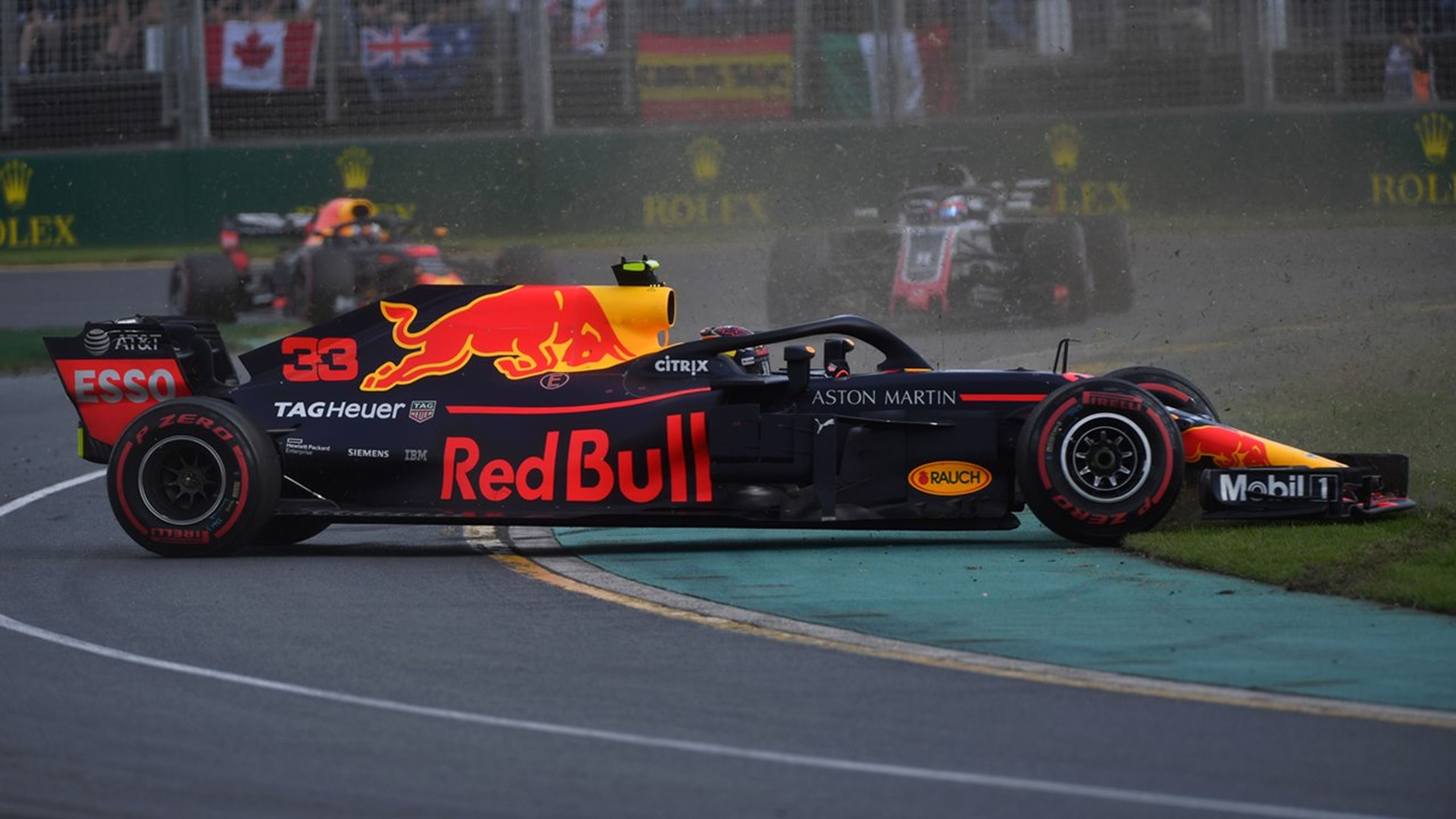 Trompo de Verstappen en el GP Australia 2018