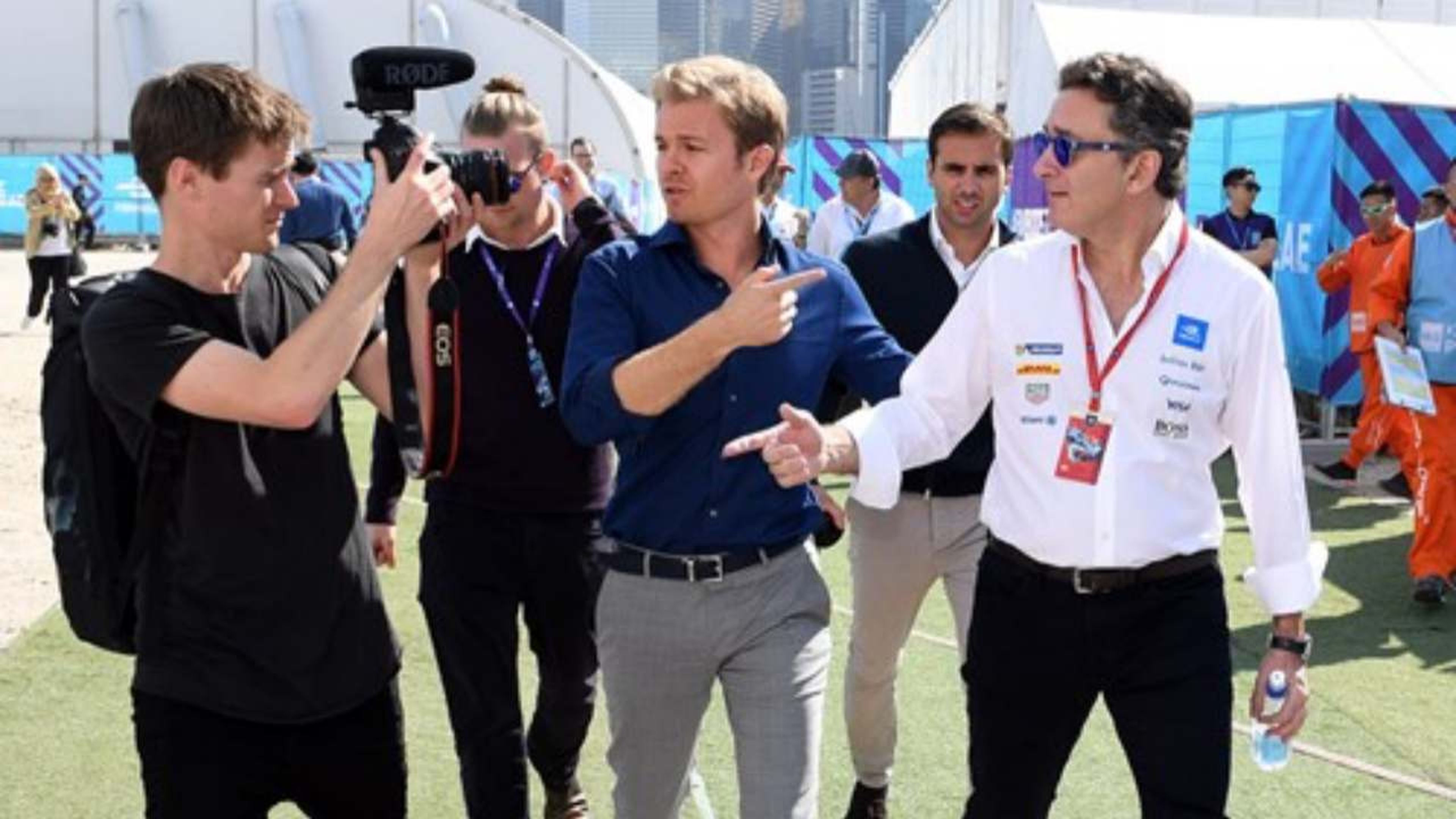 Nico Rosberg y Alejandro Agag