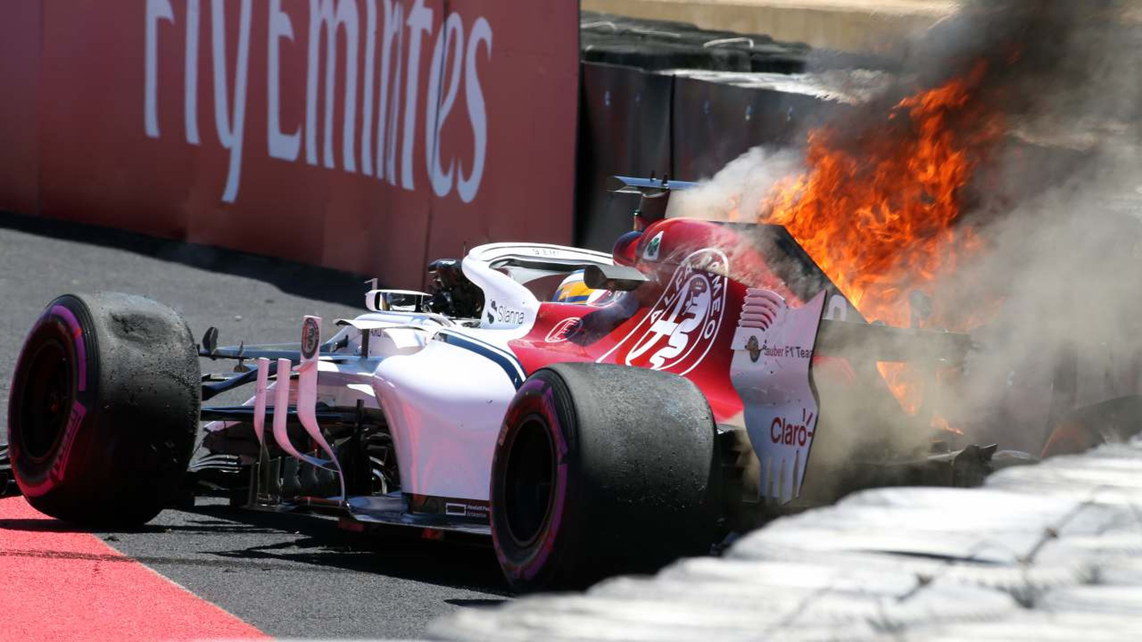 Sauber en llamas GP Francia