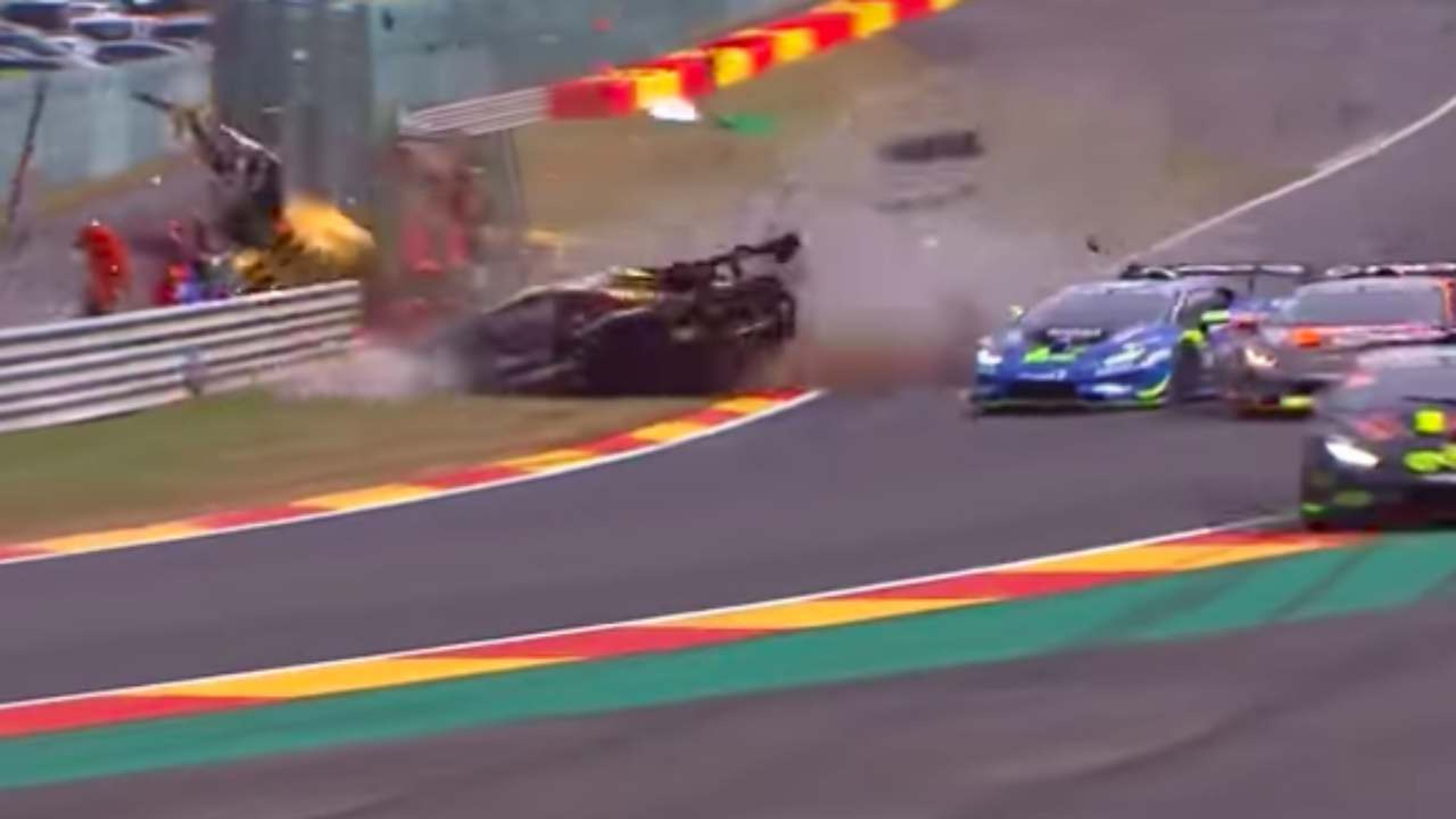Accidente en Lamborghini Trofeo en Spa-Francorchamps