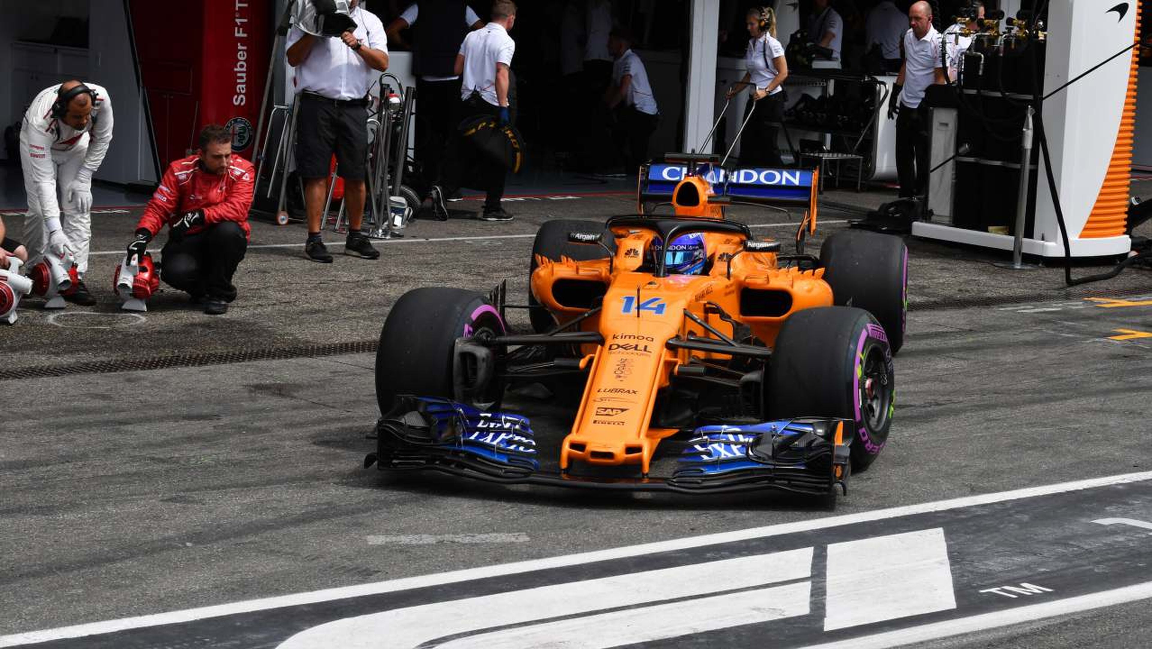 Fernando Alonso en clasificación GP Alemania