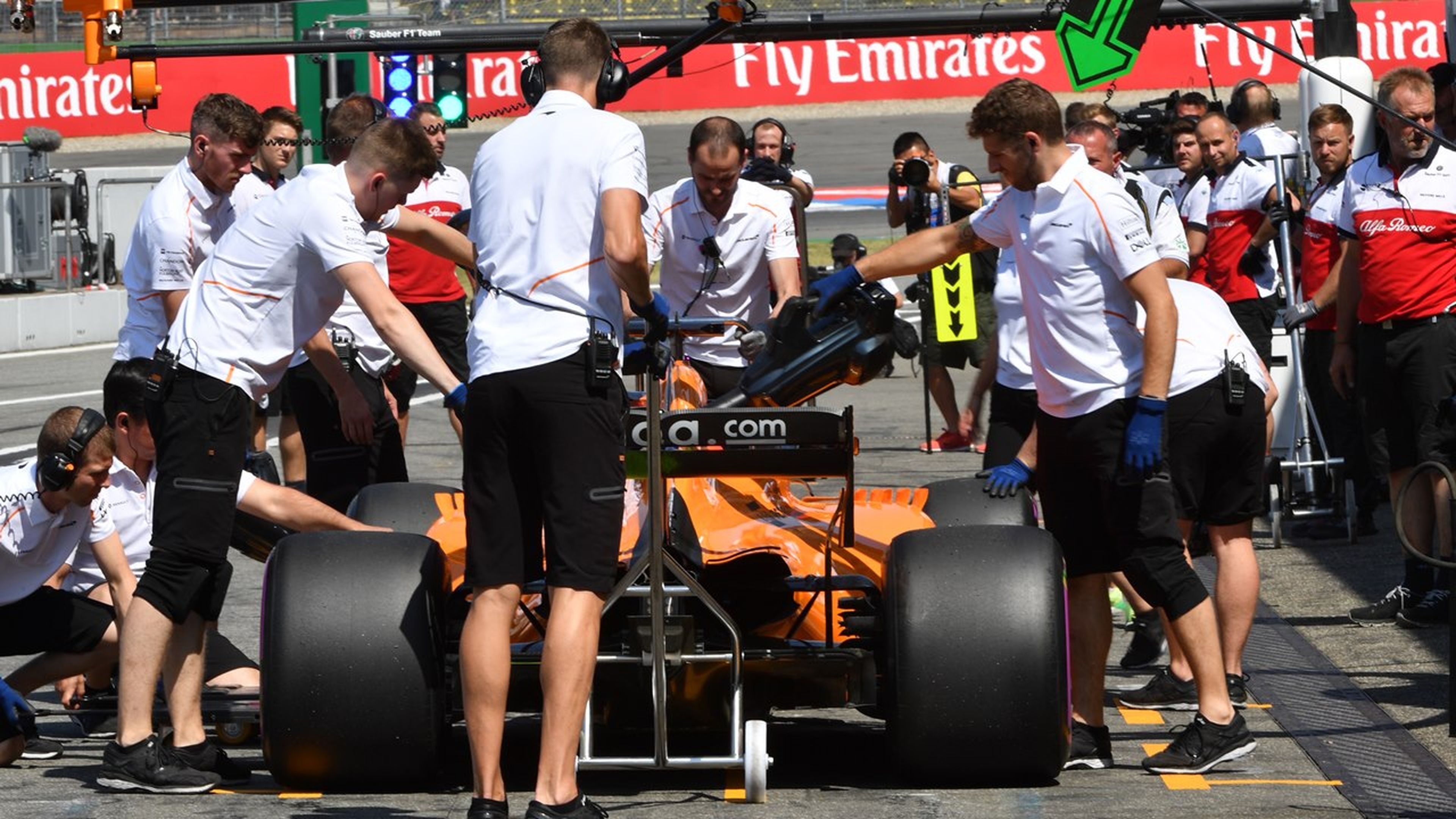 McLaren en boxes