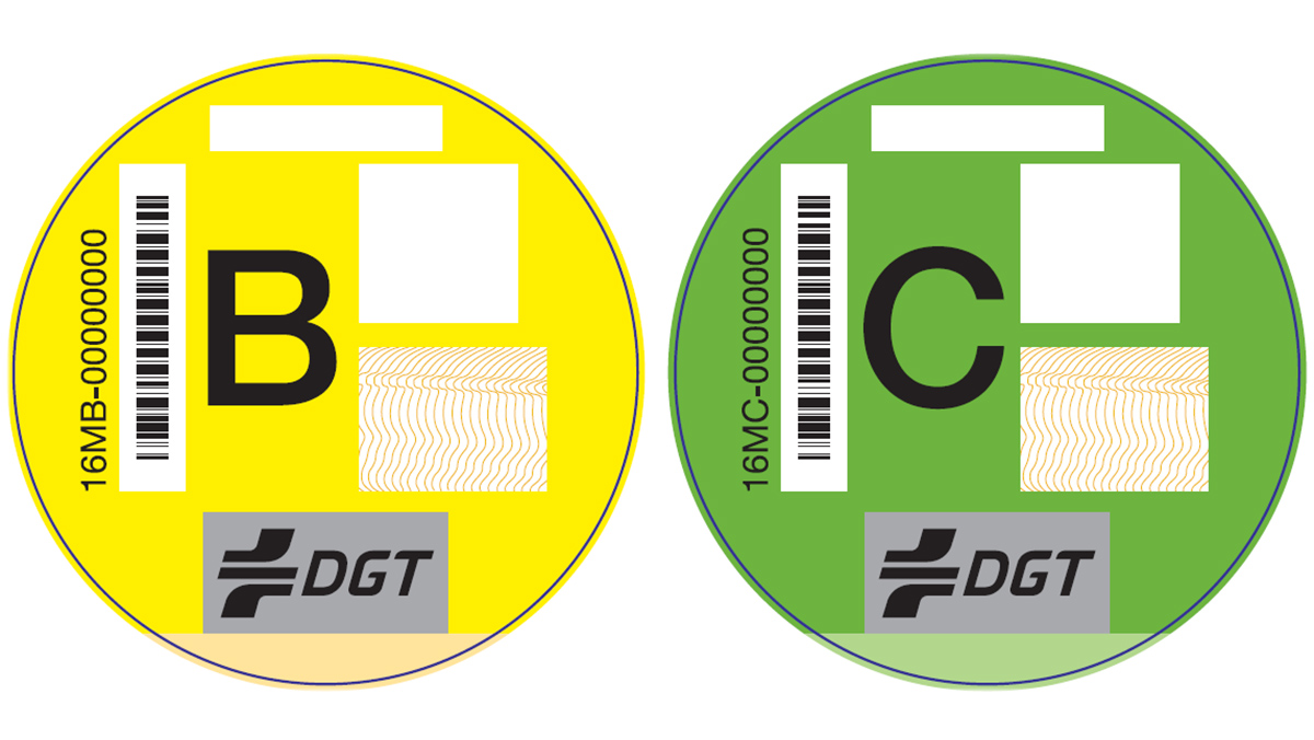 Etiqueta ambiental coches DGT tipo B