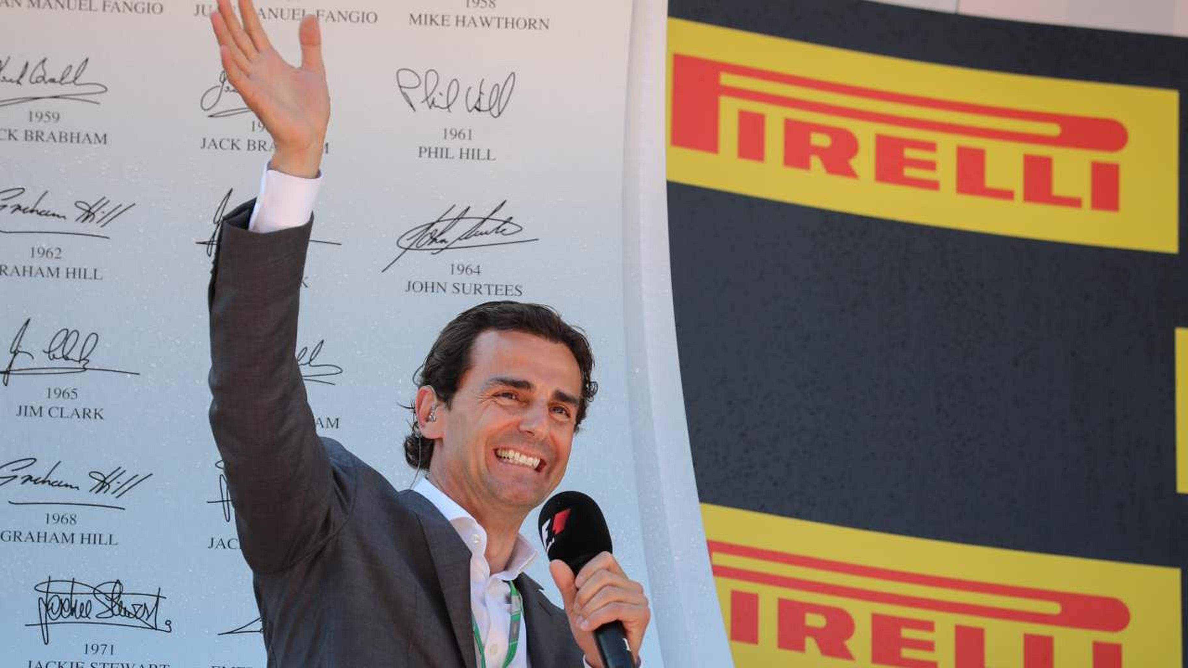 Pedro de la Rosa fue maestro de ceremonias en el podio del GP de España de 2017