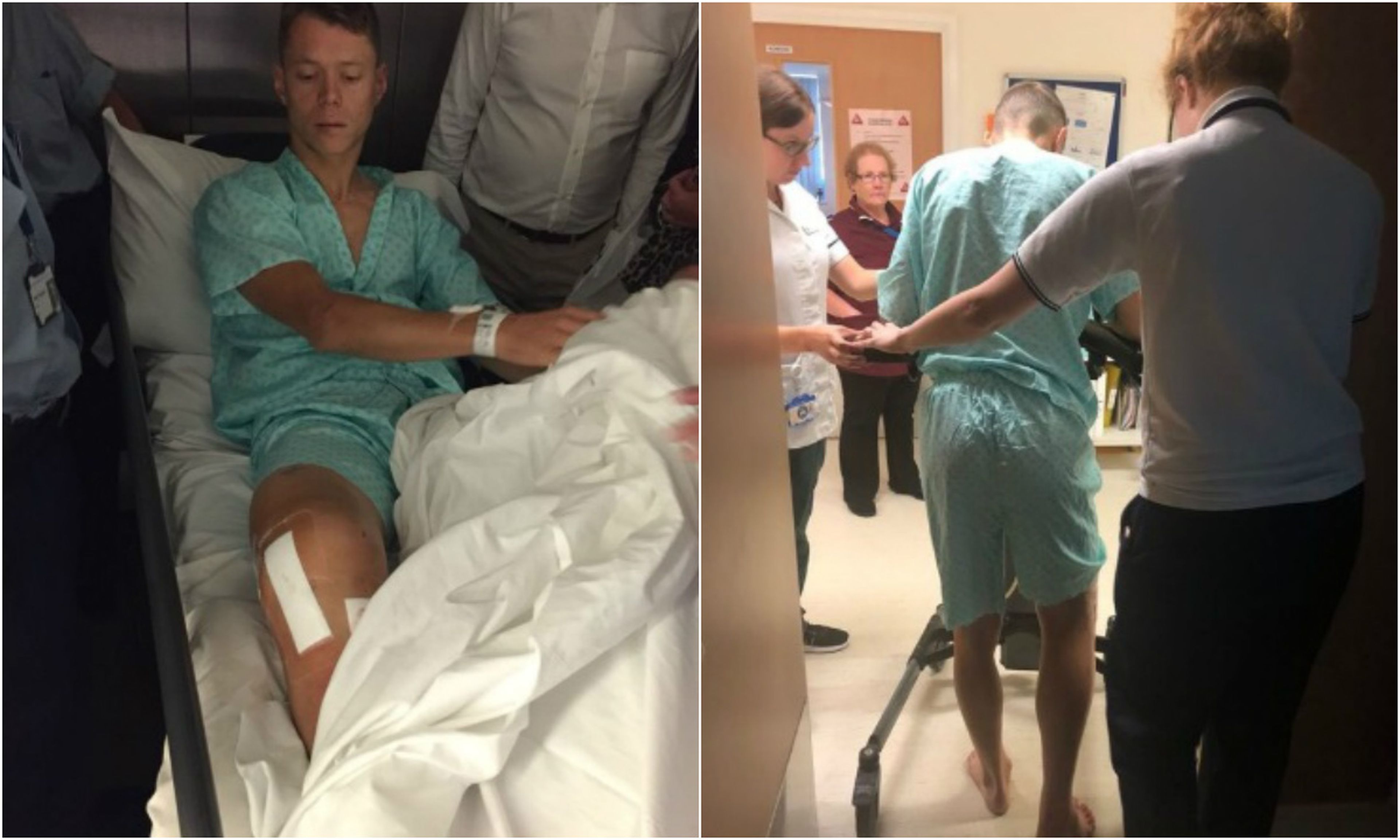 Tito Rabat ya camina tras su fuerte lesión en la pierna