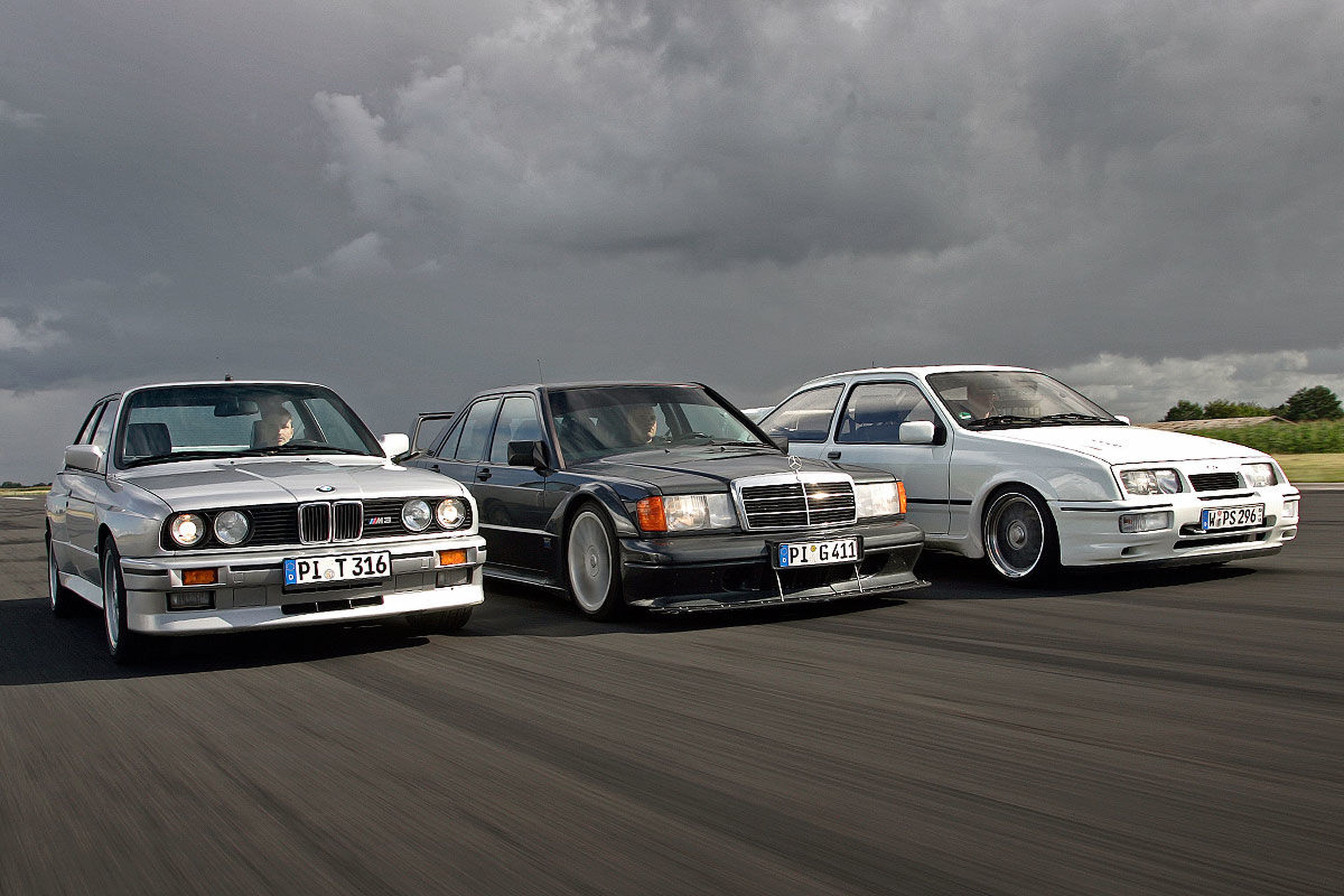 BMW M3, Ford Sierra RS Cosworth, Mercedes 190 E 2.5-16 Evo II