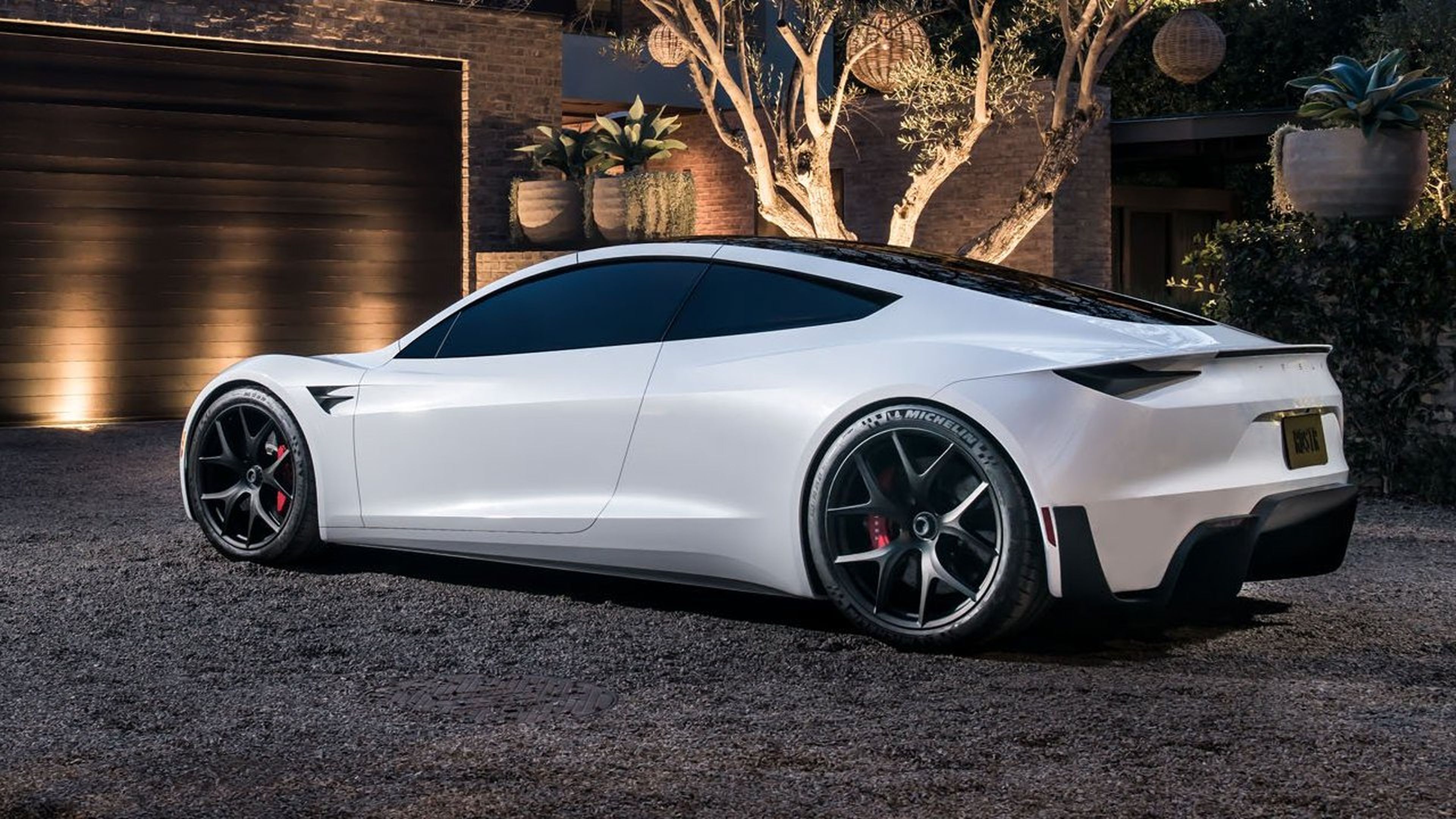 Tesla Roadster blanco