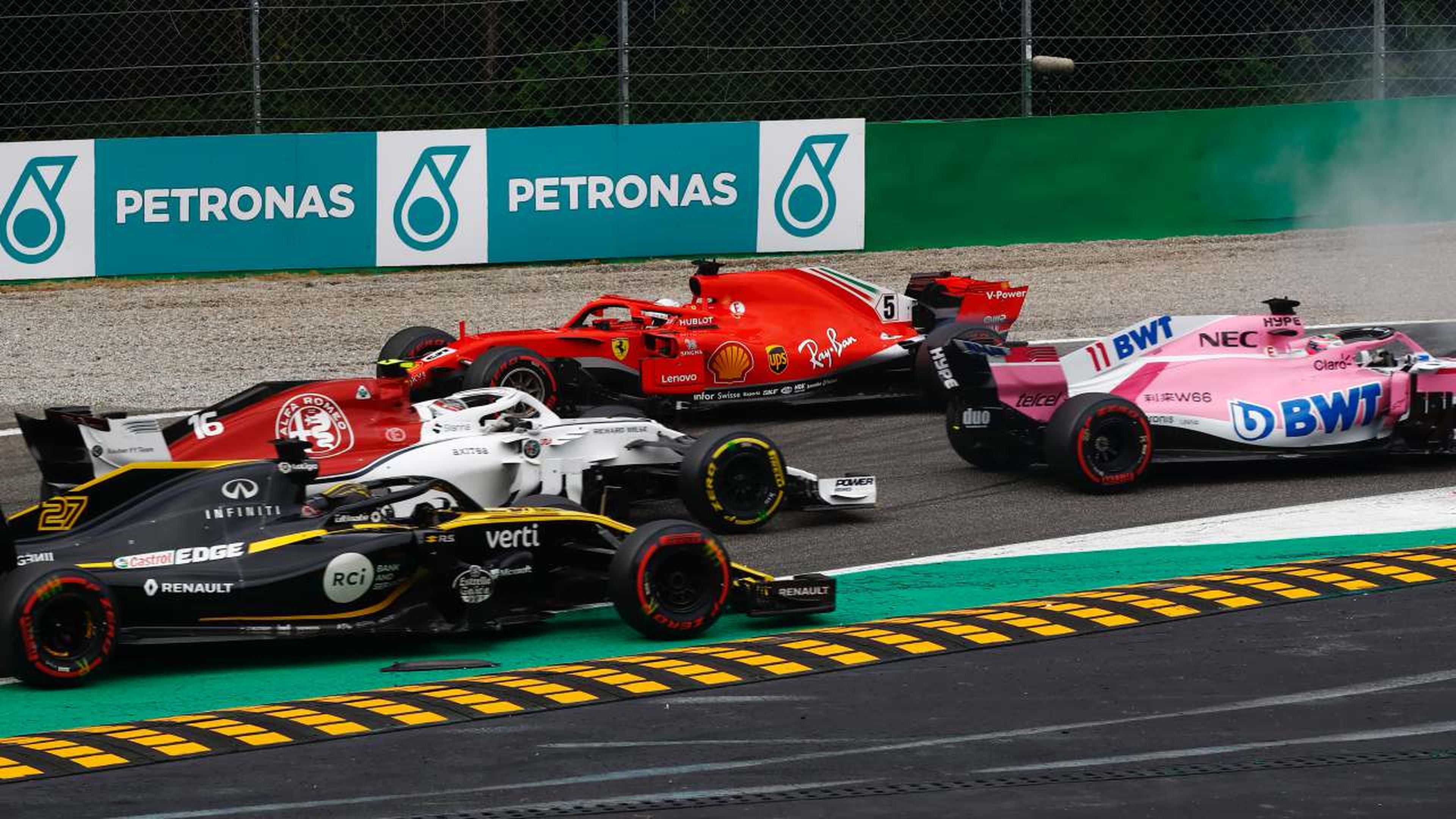Trompo Vettel en Monza