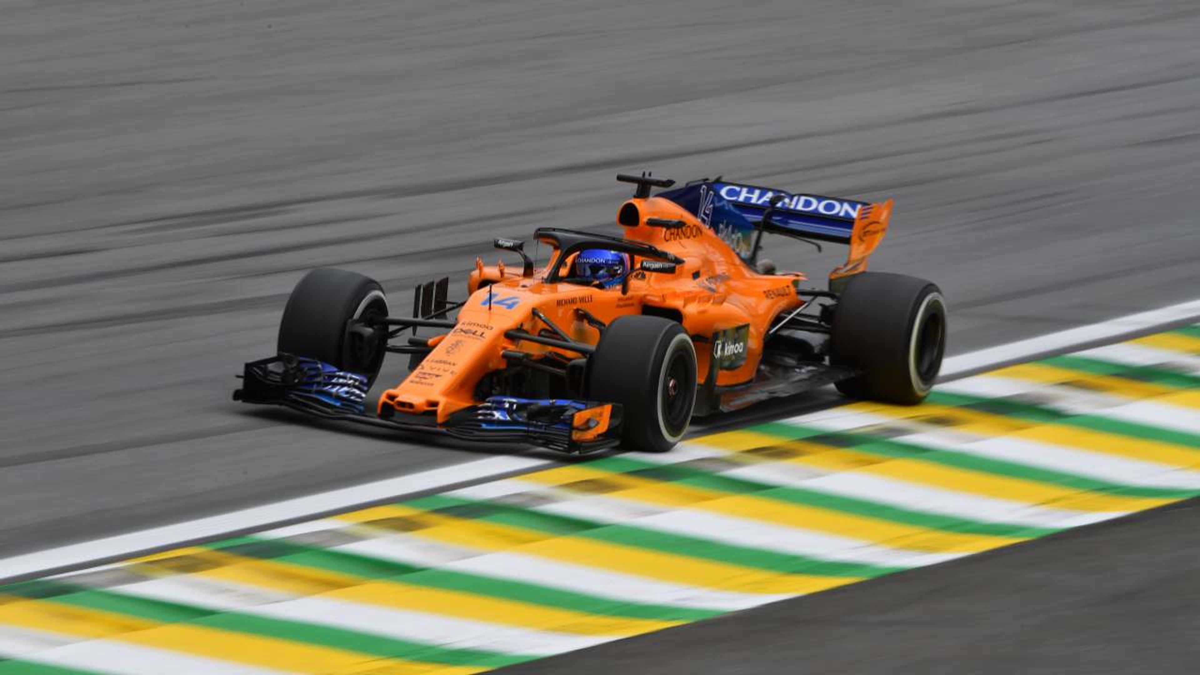 Alonso en el GP brasil 2018