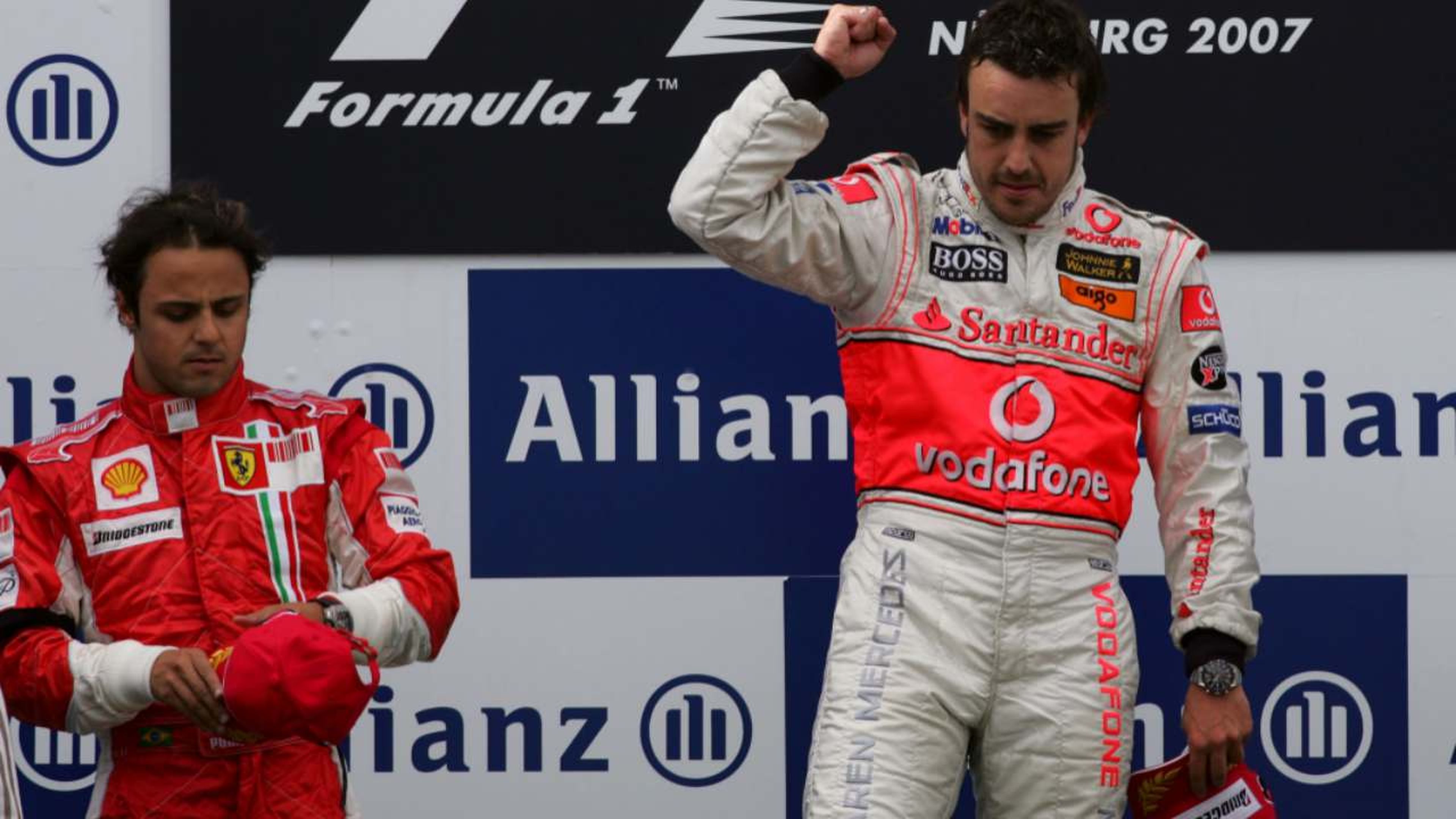 Alonso y Massa en el GP Europa 2007