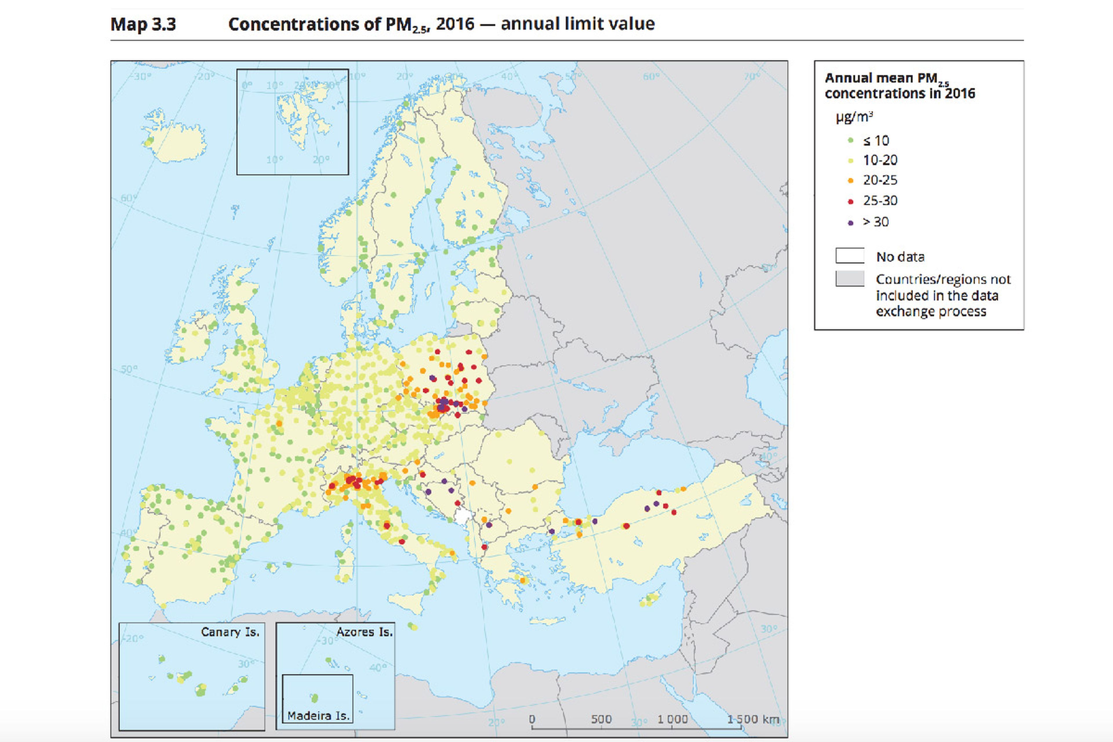 Emisiones PM2,5 europa