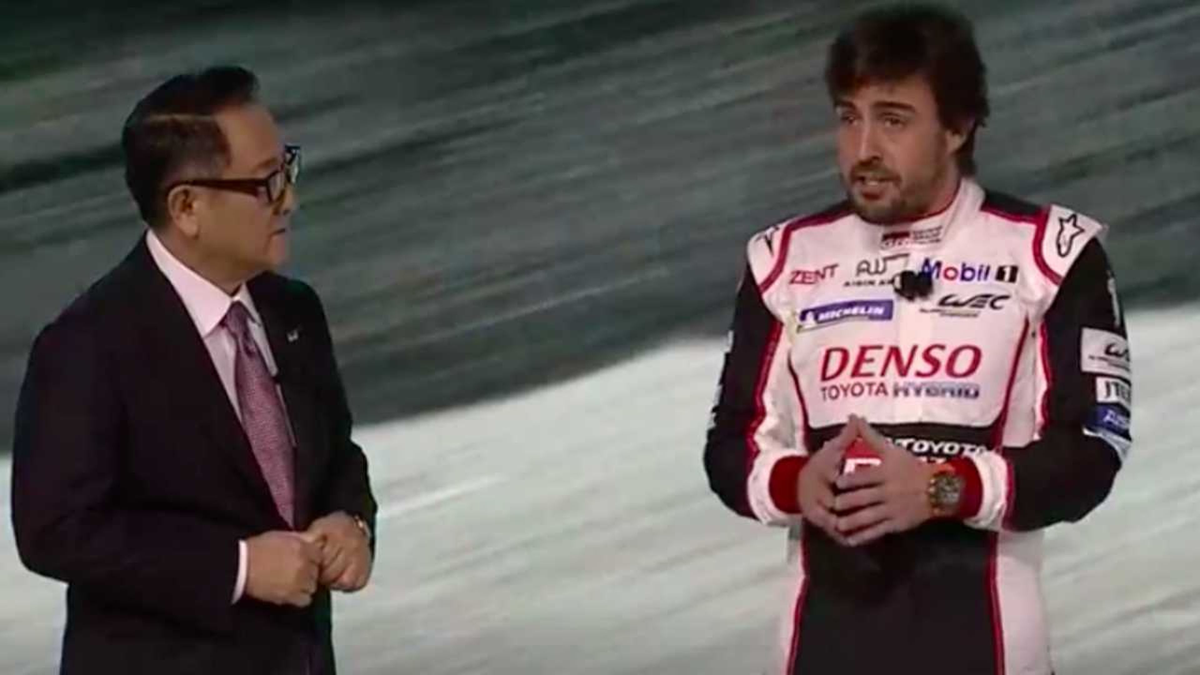 Fernando Alonso y Akio Toyoda