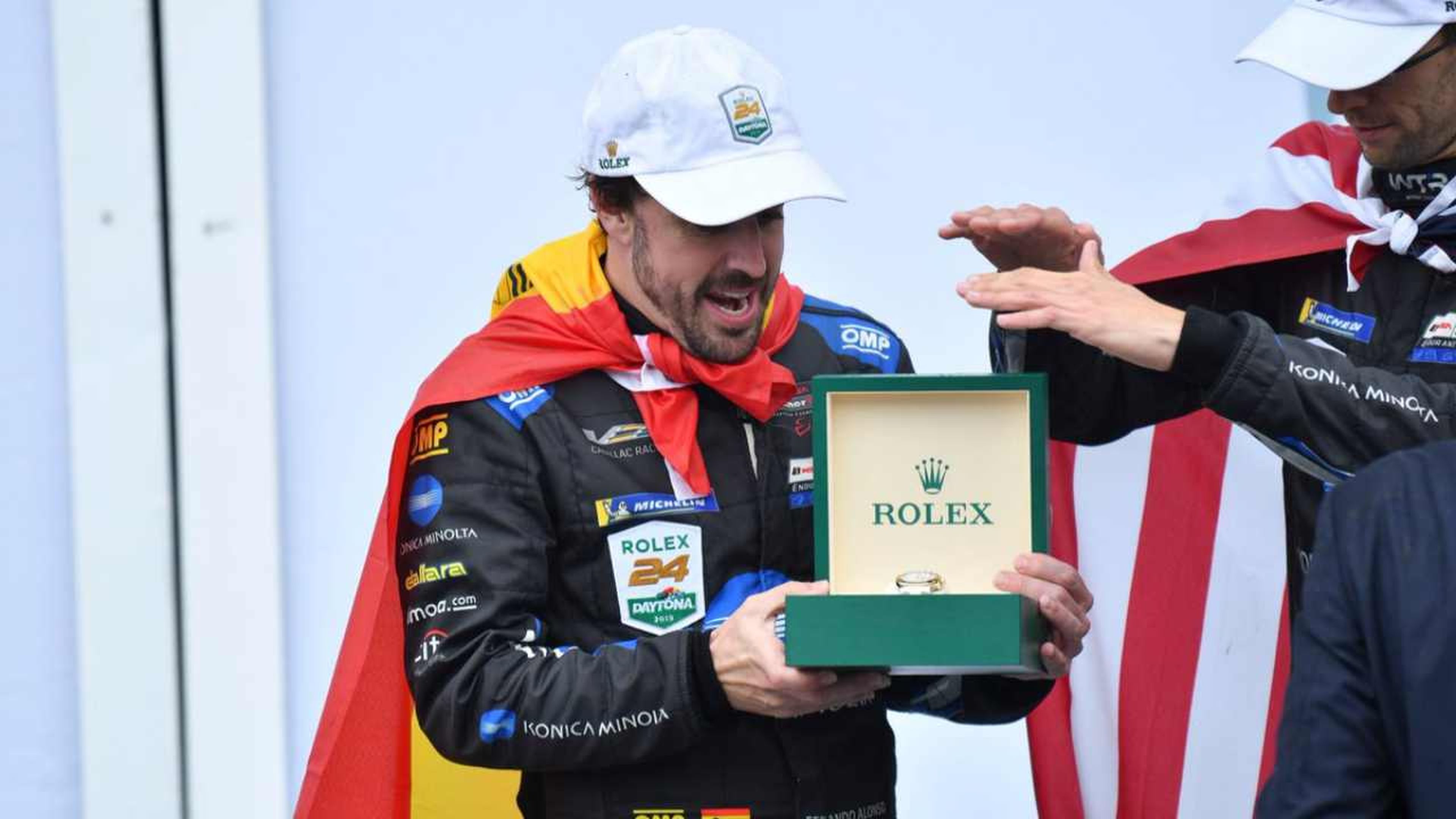 Fernando Alonso y su Rolex Daytona