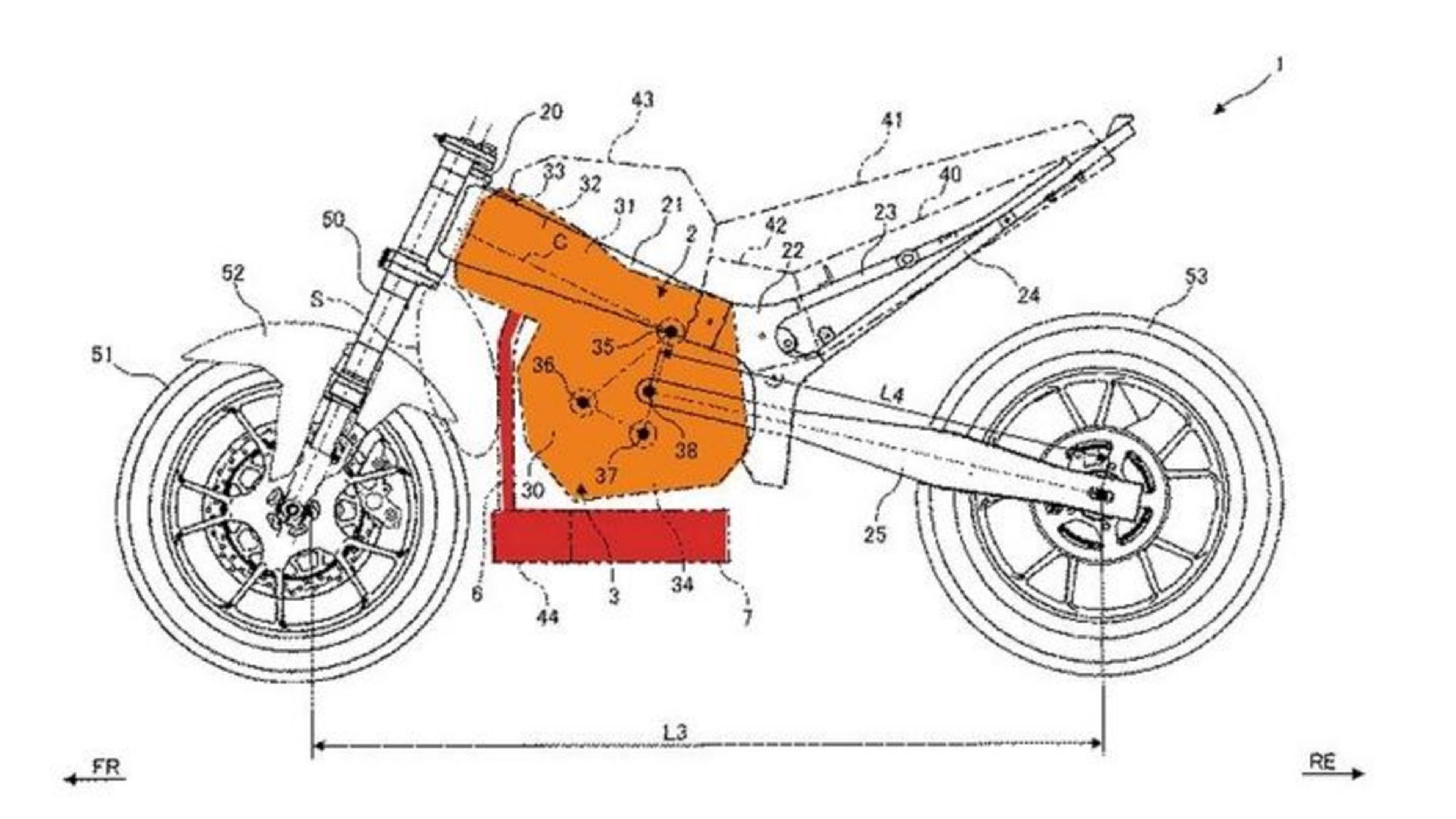 Suzuki motor invertido de moto