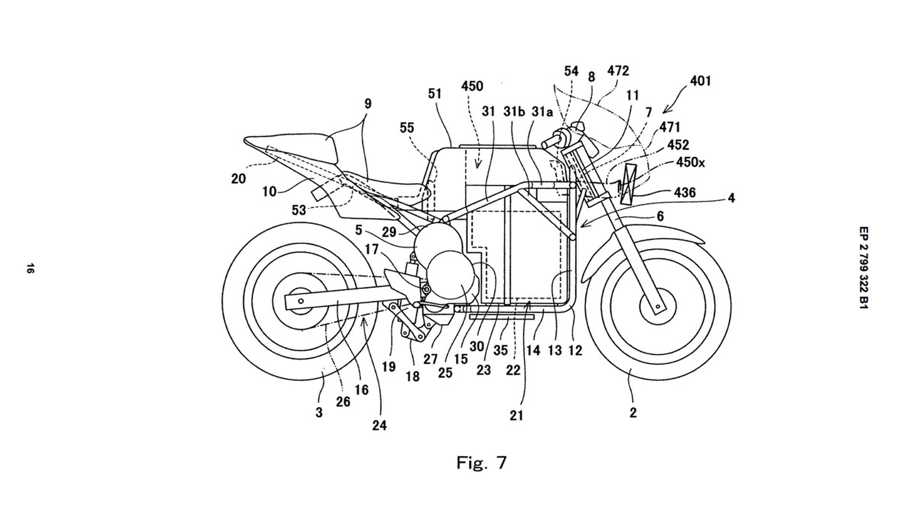 patente moto eléctrica kawasaki