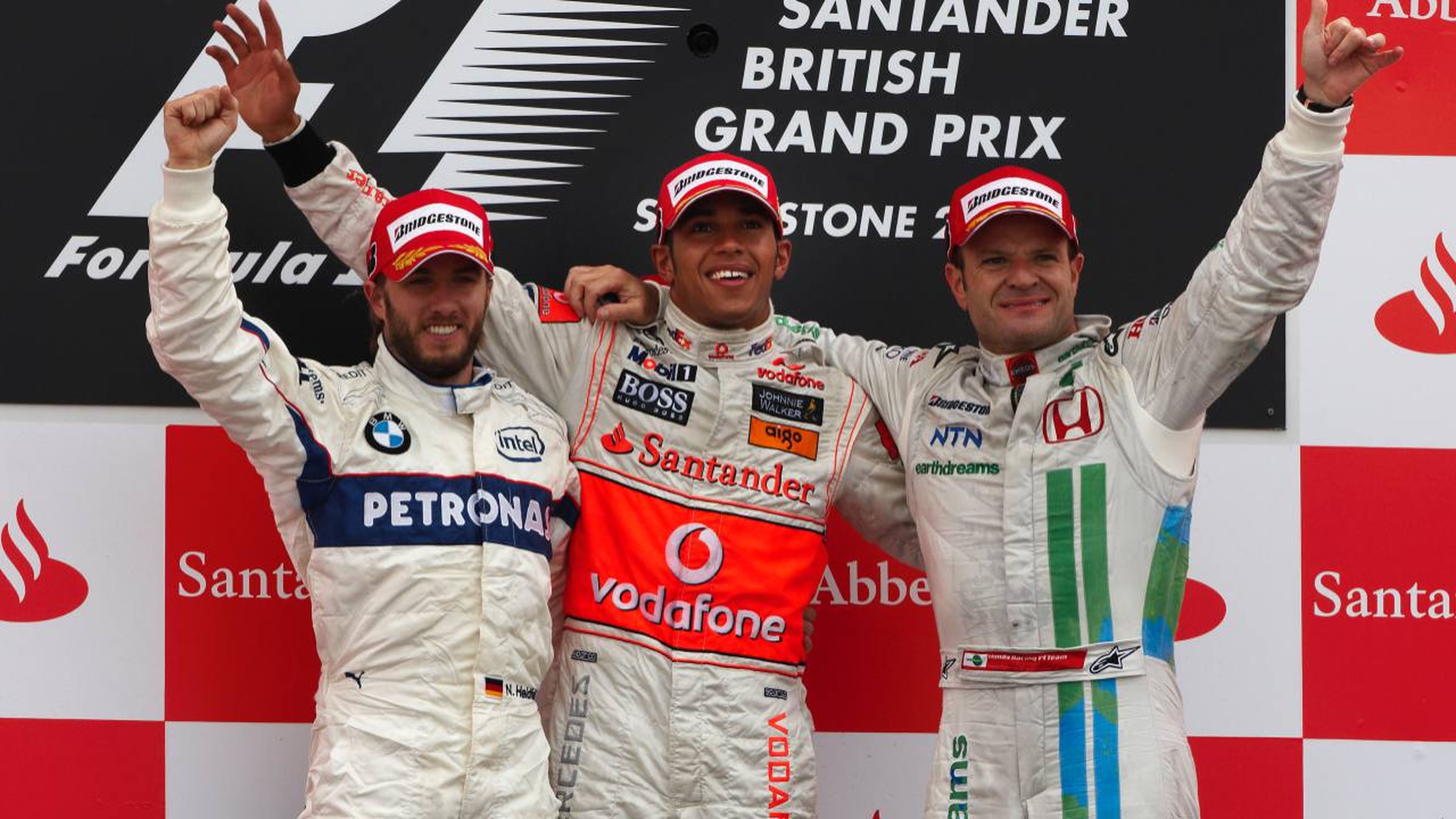 Podio GP Gran Bretaña 2008