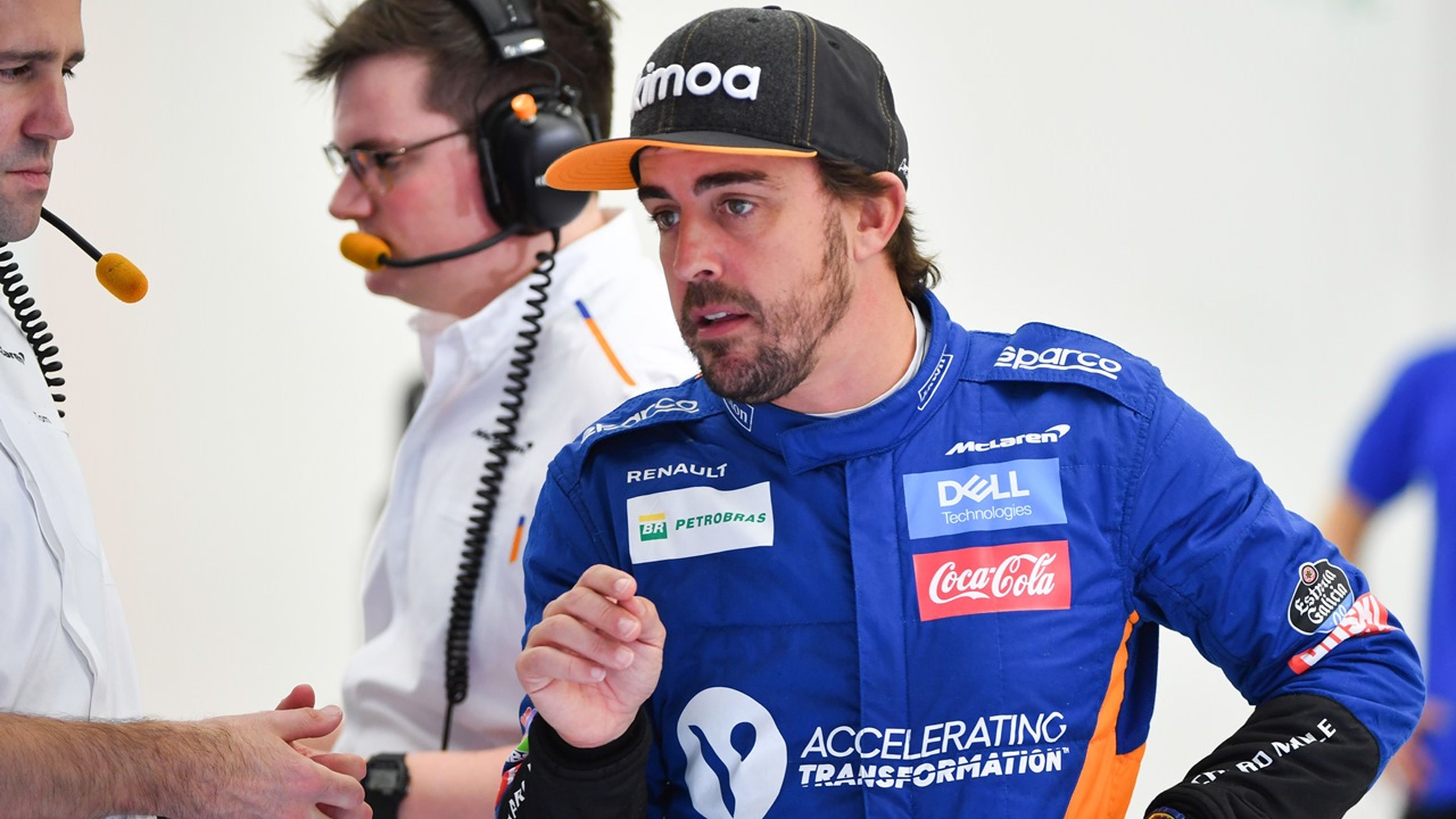 Alonso en su test en Bahrein con McLaren